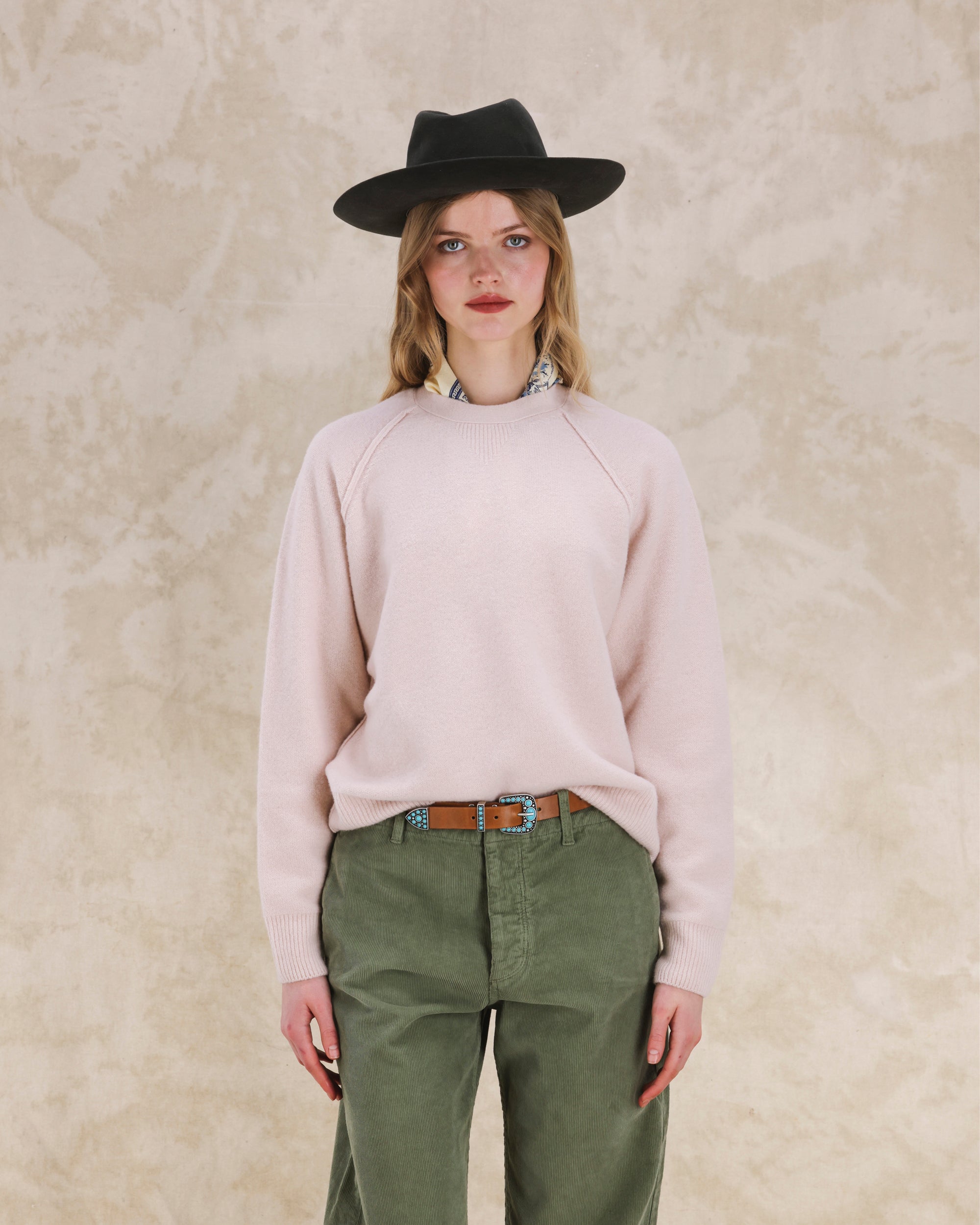 Harvard Knit Wool Raglan Sleeves Crewneck