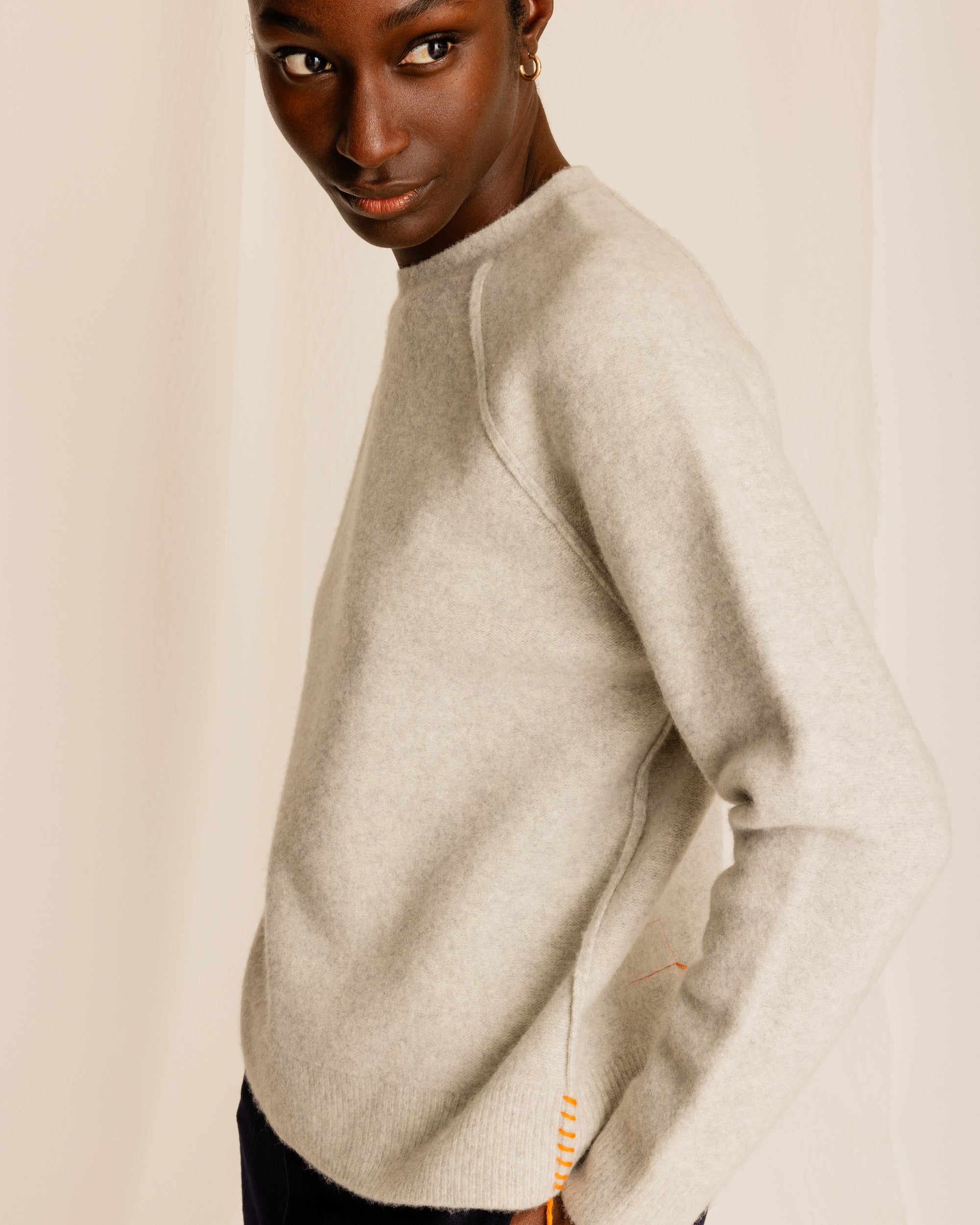 Harvard Knit Wool Raglan Sleeves Crewneck