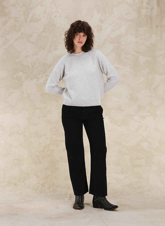 Harvard Knit Wool Raglan Sleeves Crewneck