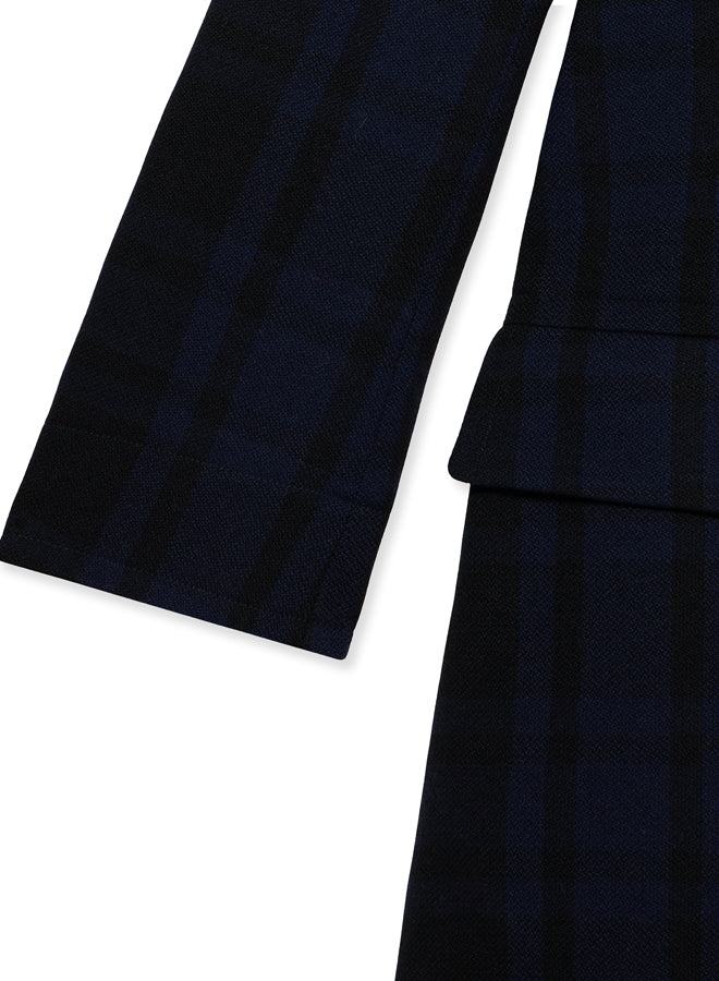 Winston Check Wool Double-breasted Coat