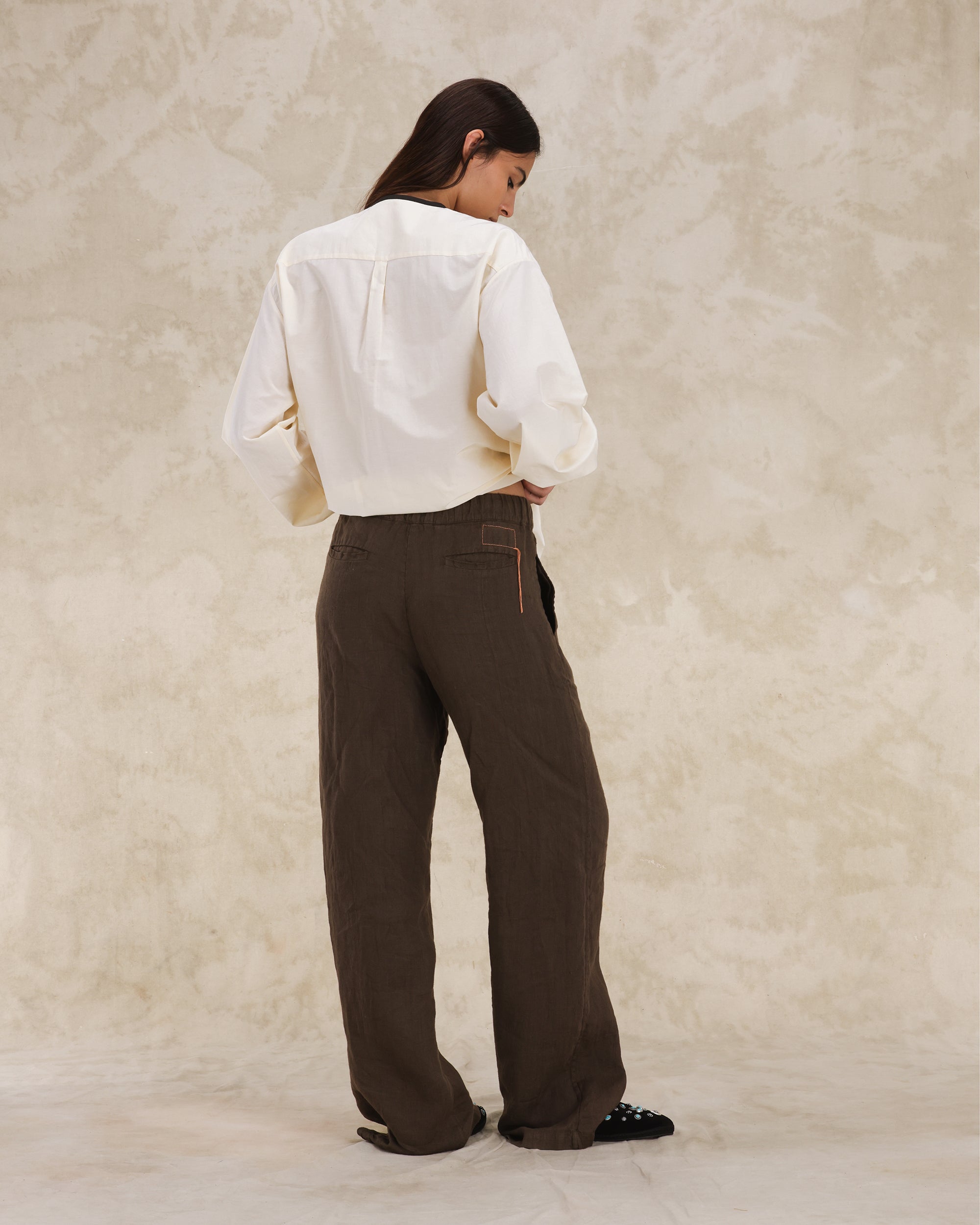 Jaleh Trousers With Drawstring Linen