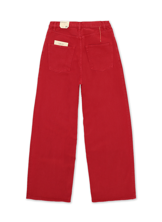 Jaron Trousers Wide-leg Twill Cotton