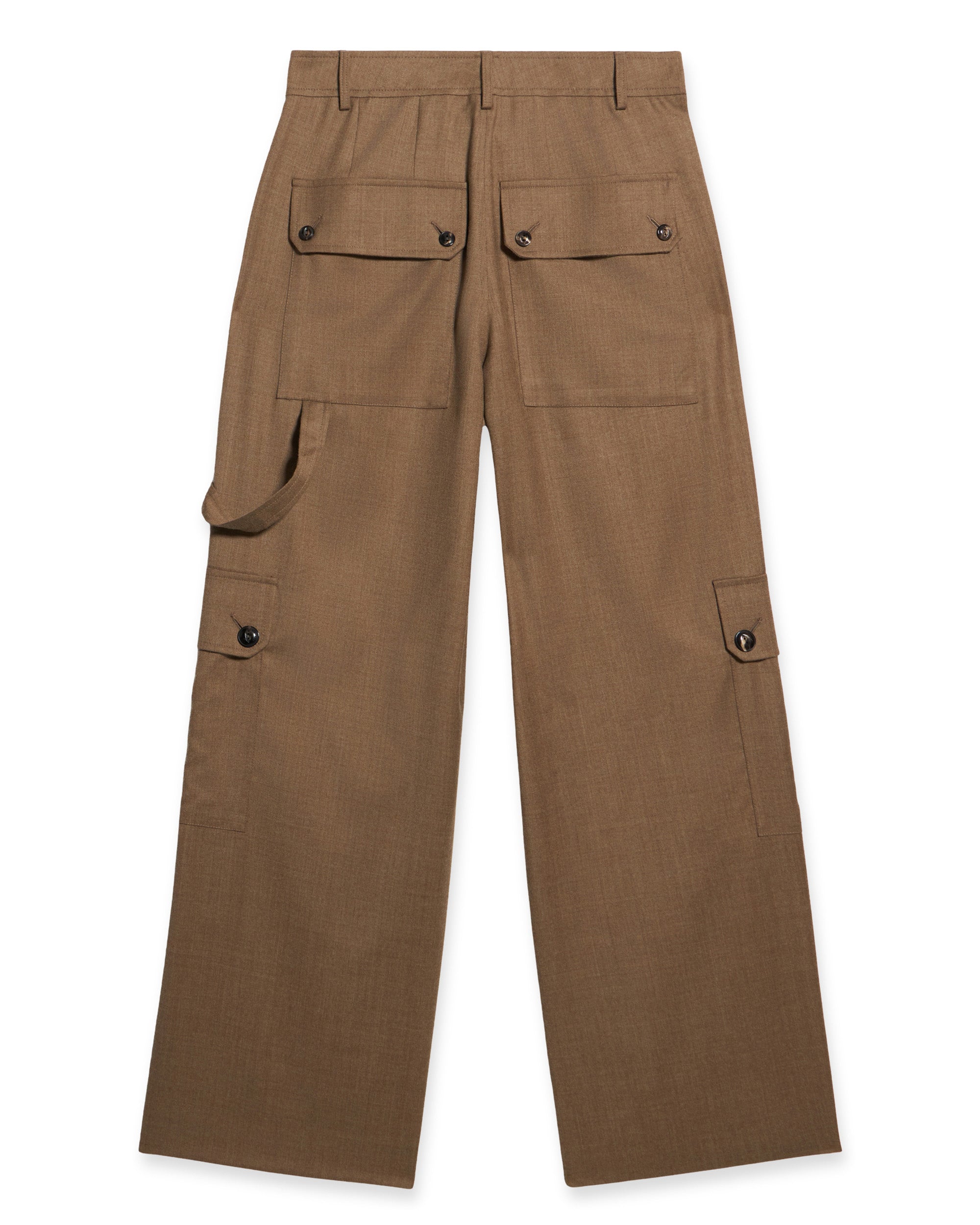 Jayda Pantaloni Militari Cargo In Fresco Lana