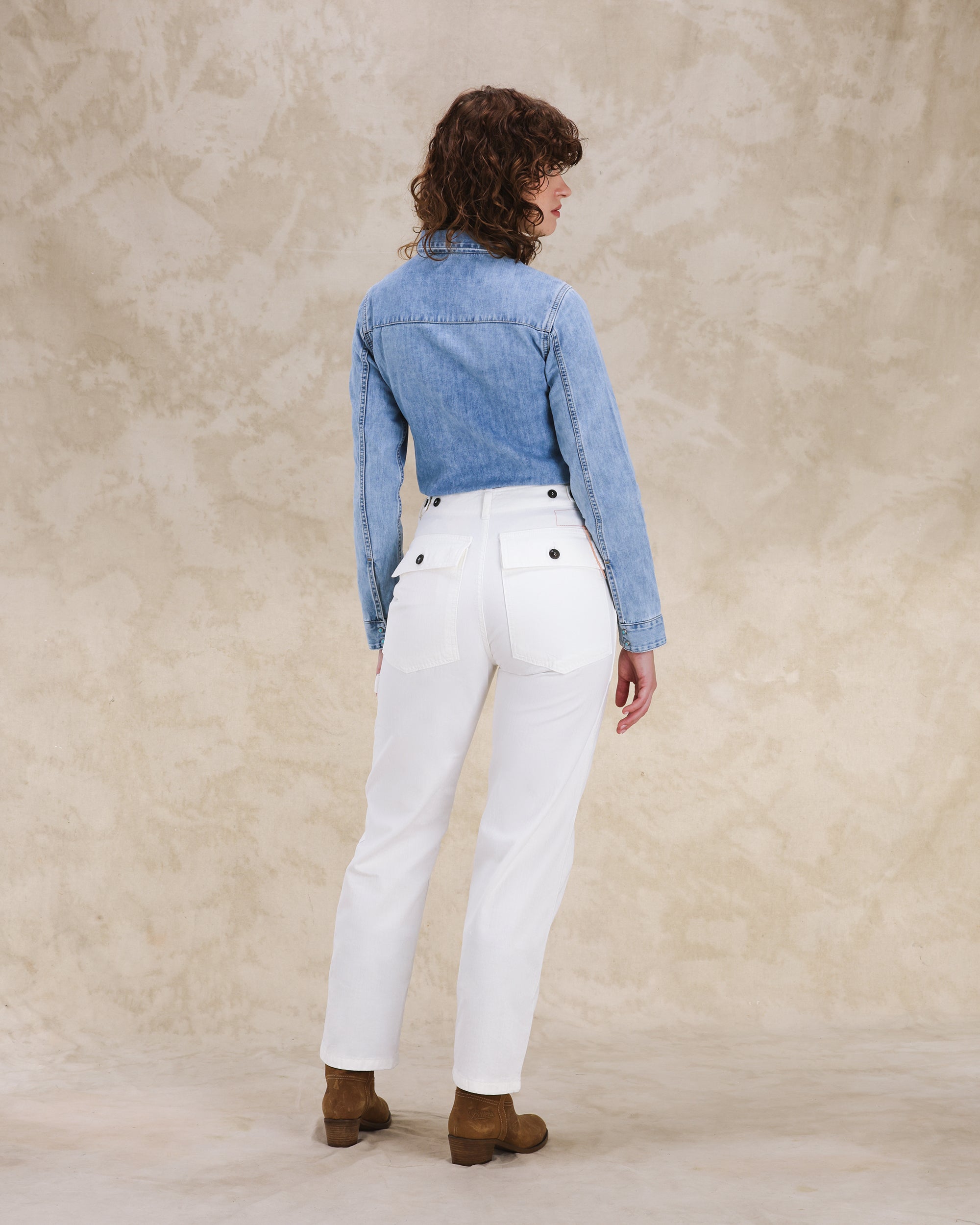Jerryt Trousers Fatigue Herringbone Cotton