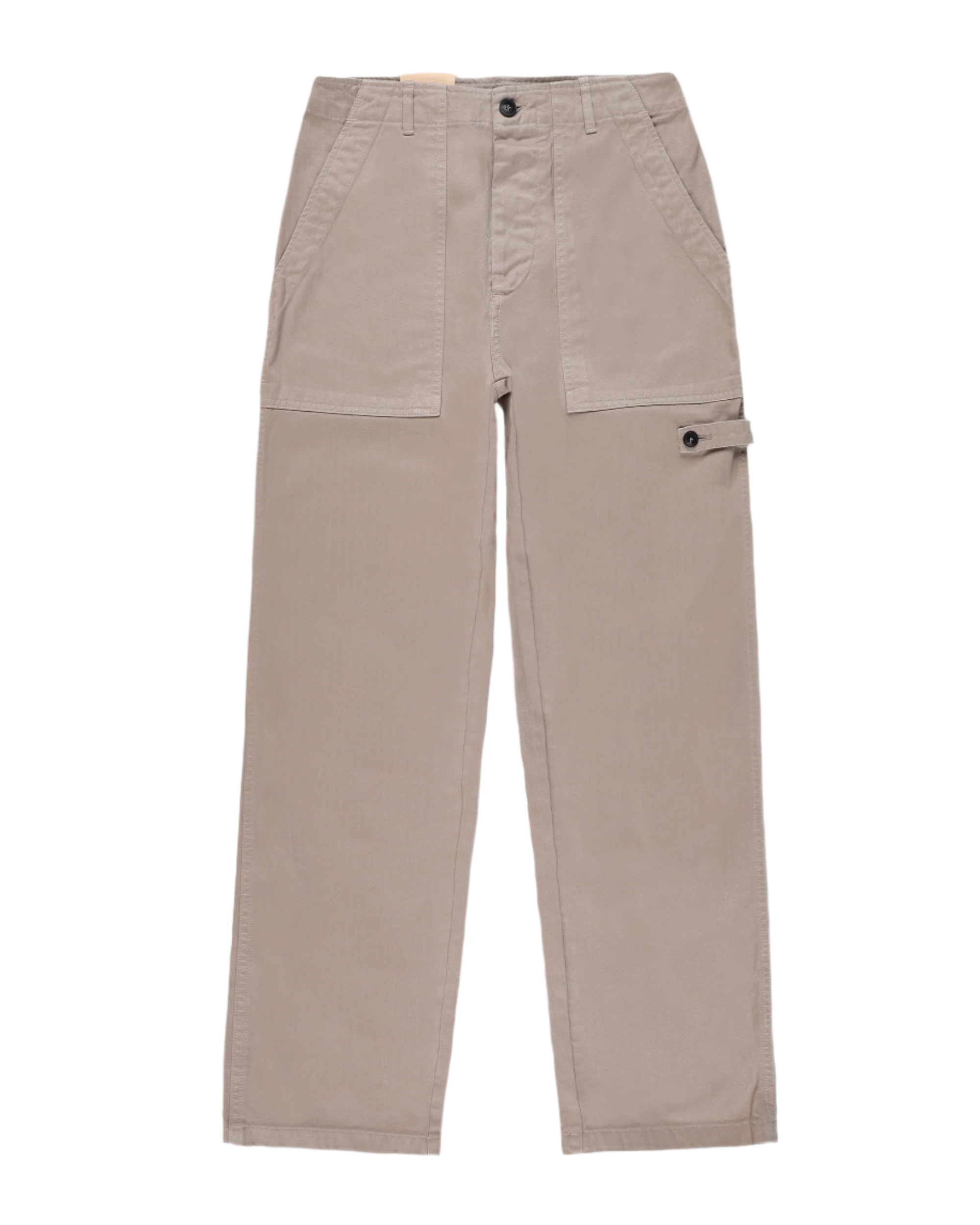 Jerryt Trousers Fatigue Herringbone Cotton