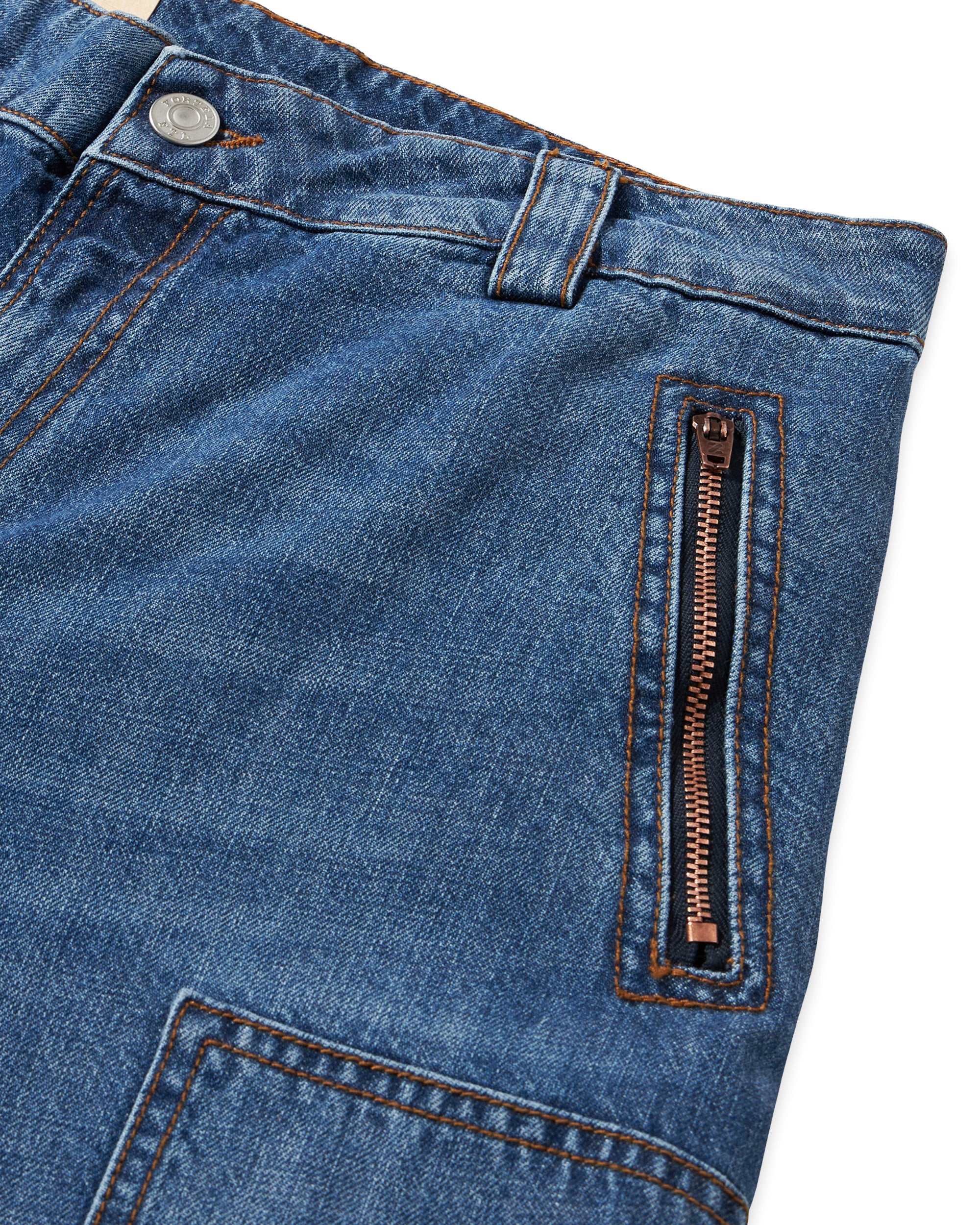 Juniaj Trousers Cargo Denim Custom Wash