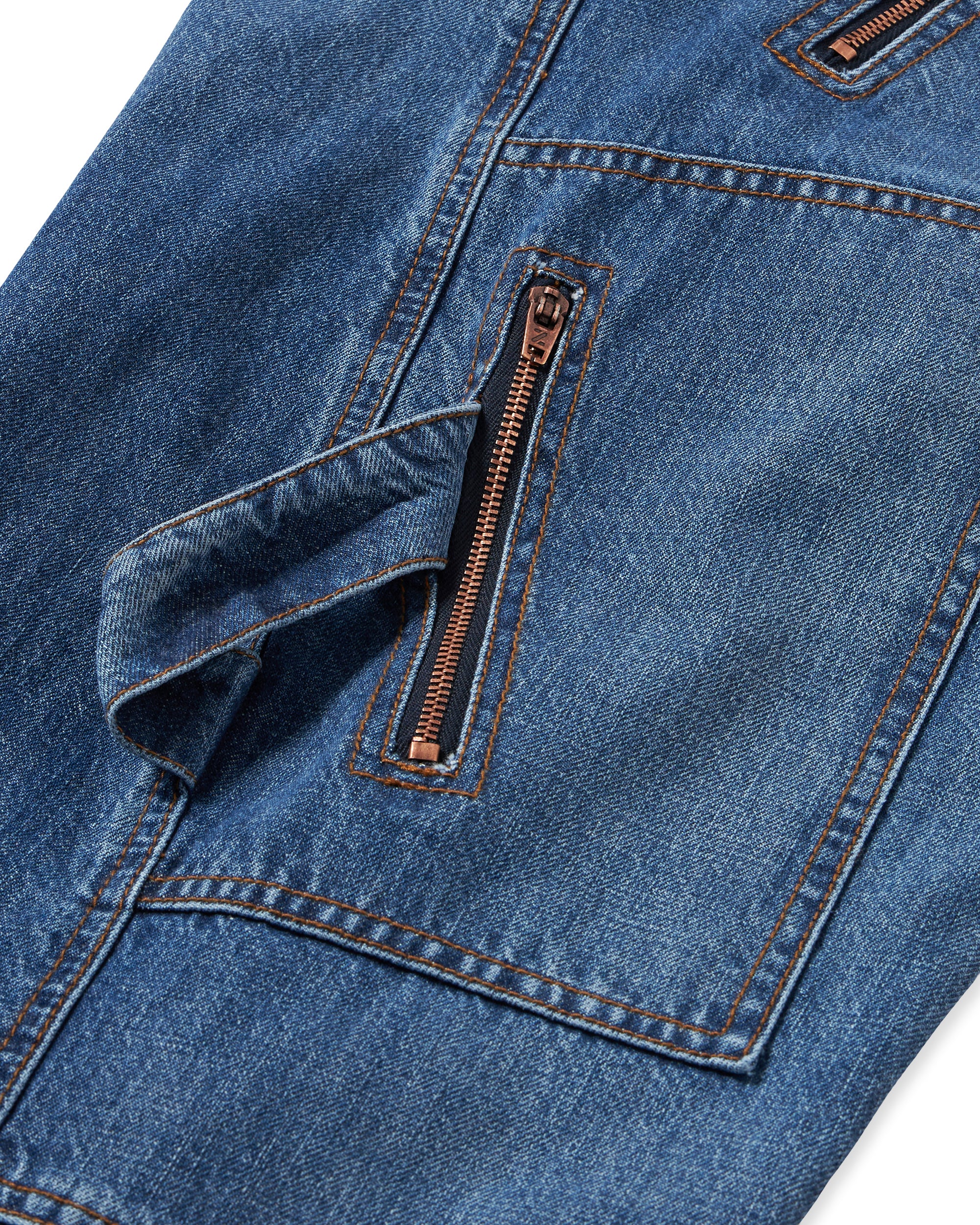 Juniaj Trousers Cargo Denim Custom Wash