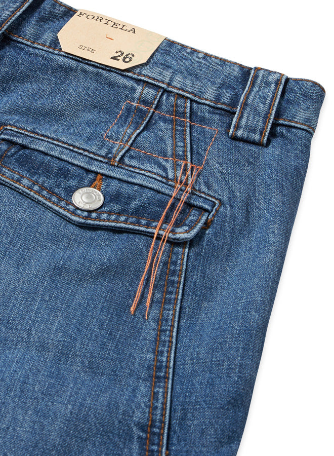Juniaj Trousers Cargo Denim Custom Wash