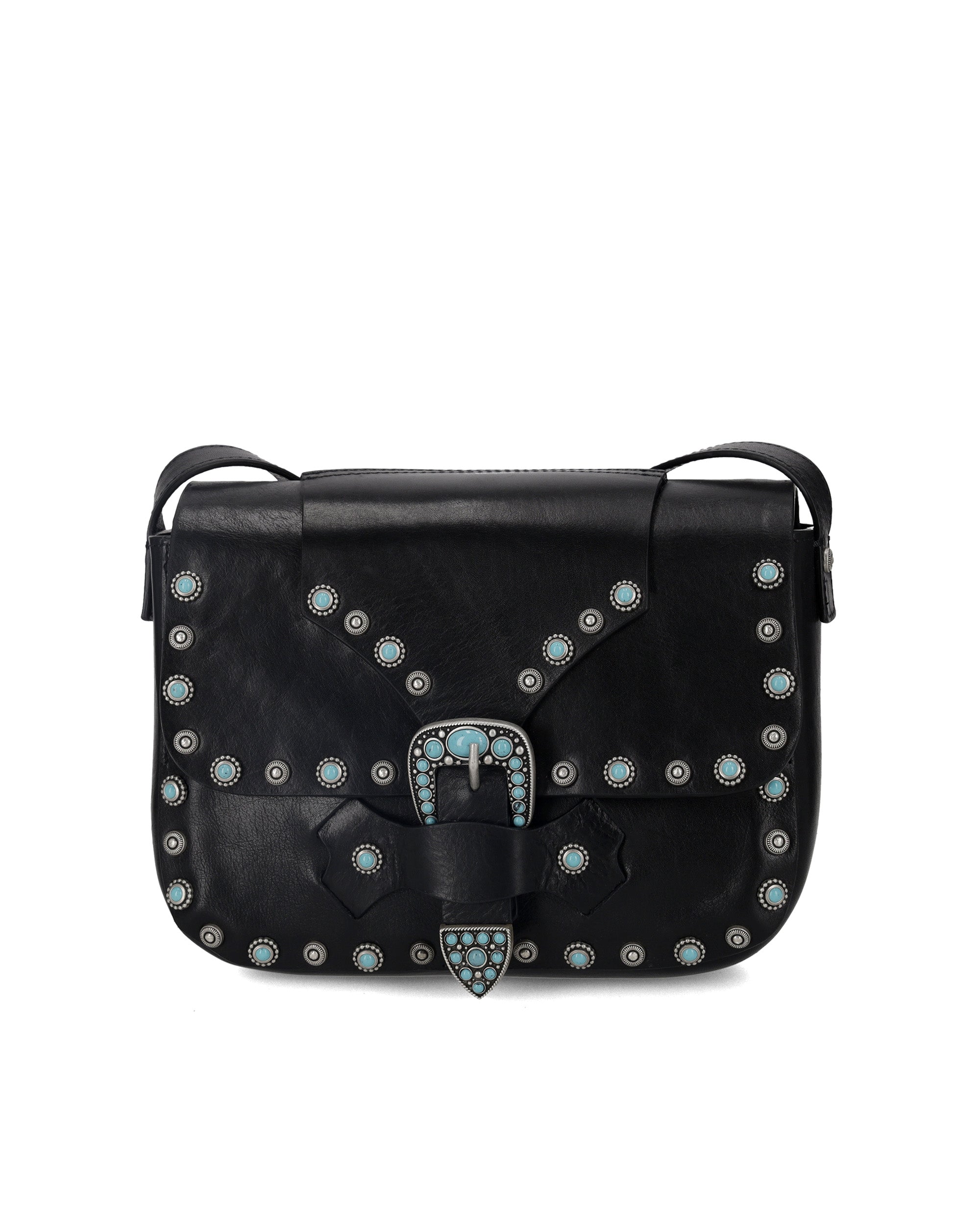 Kaya Borsa In Pelle Di Vitello Con Turchesi