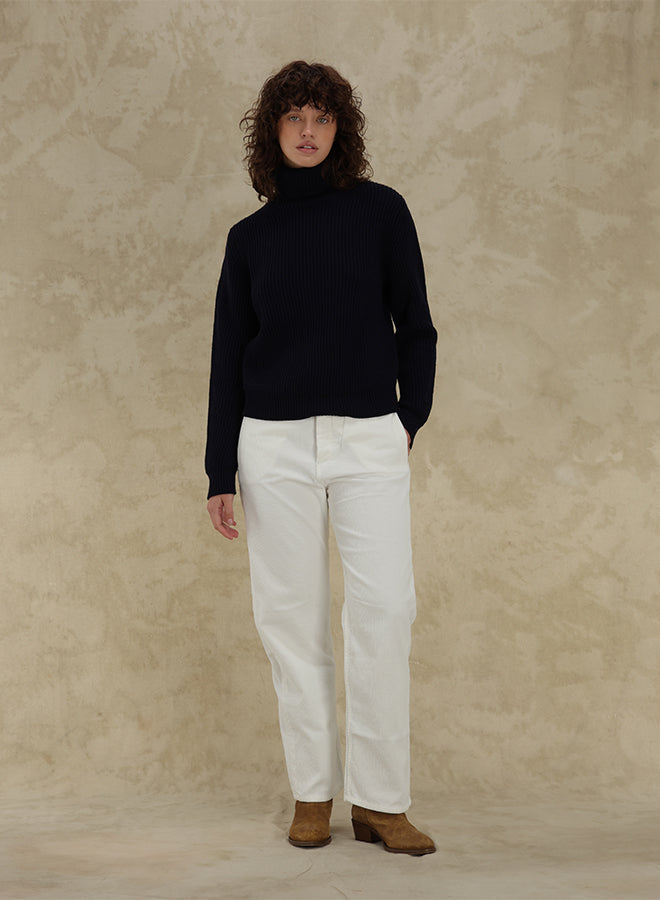 Leona High Neck Wool and Cashmere Sweater