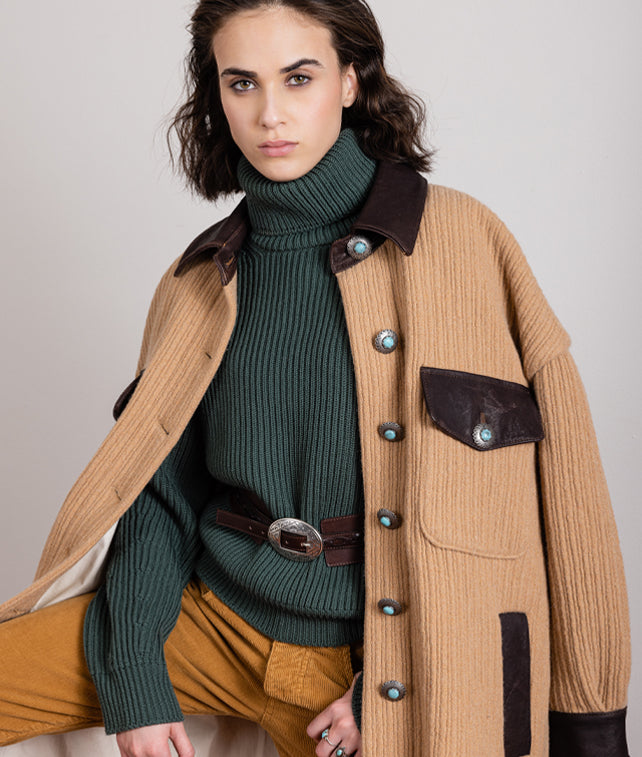 Leona High Neck Wool Sweater
