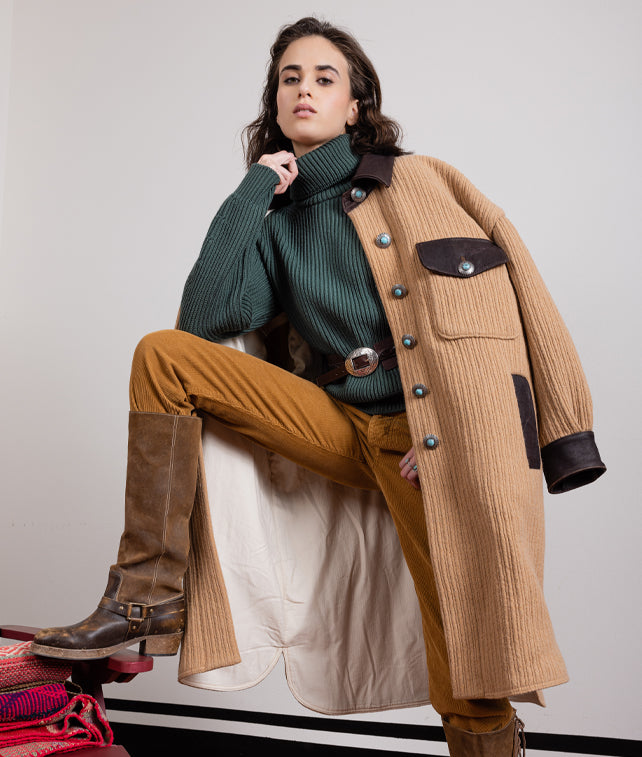 Leona High Neck Wool Sweater