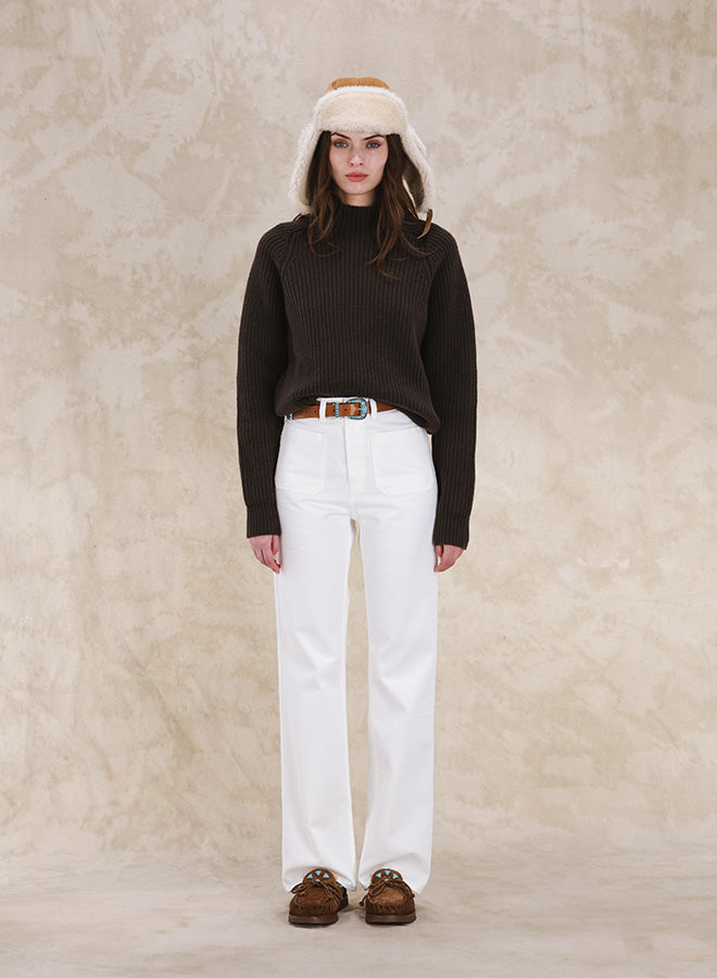 Leona High Neck Wool and Cashmere Sweater