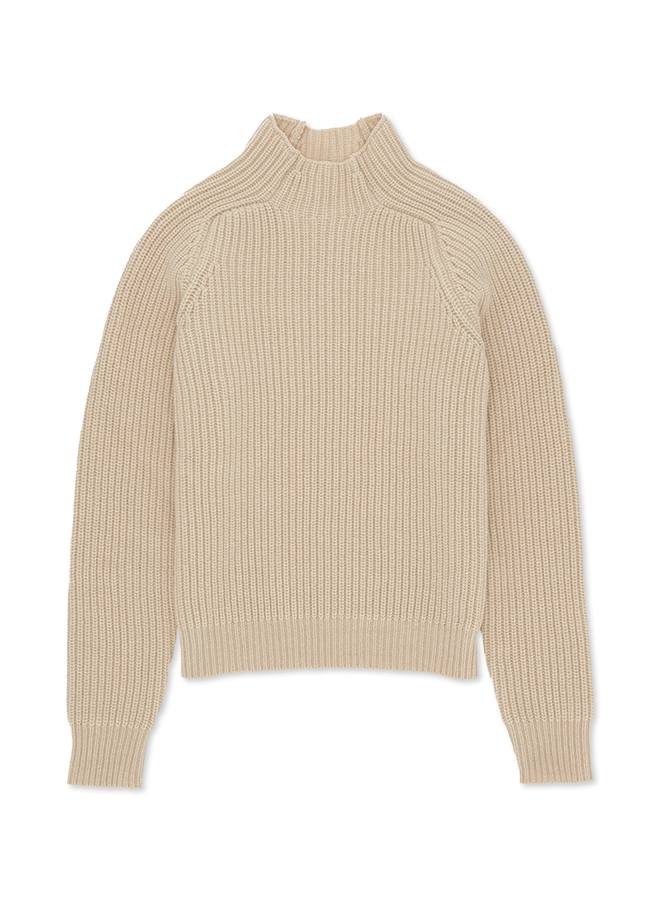Leona High Neck Wool and Cashmere Sweater