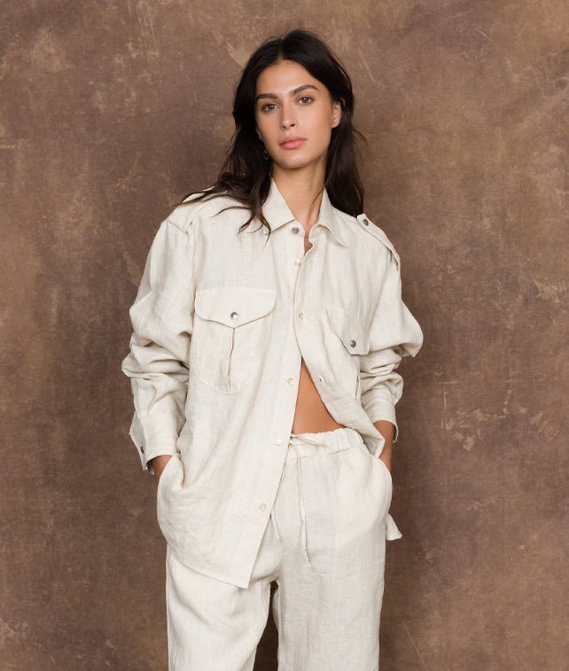 Luke Saharian Linen Shirt
