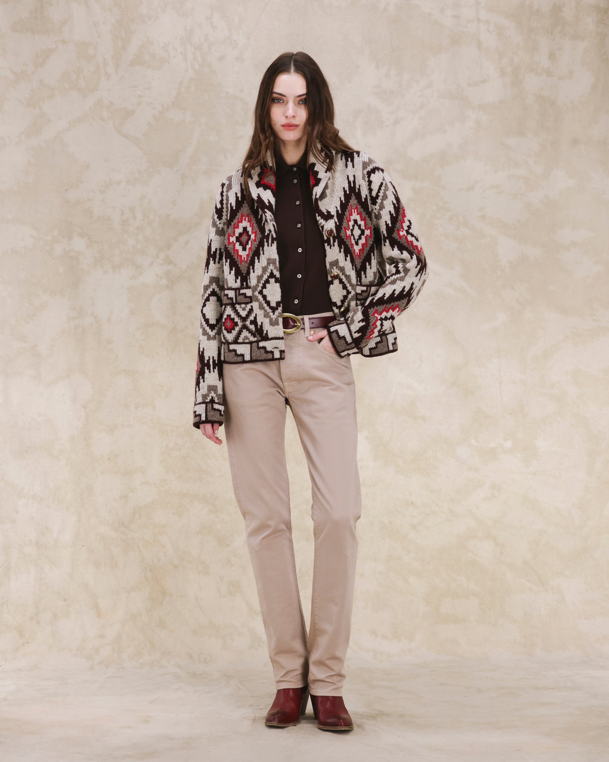 Lydie Cardigan Wool Motivo Navajo