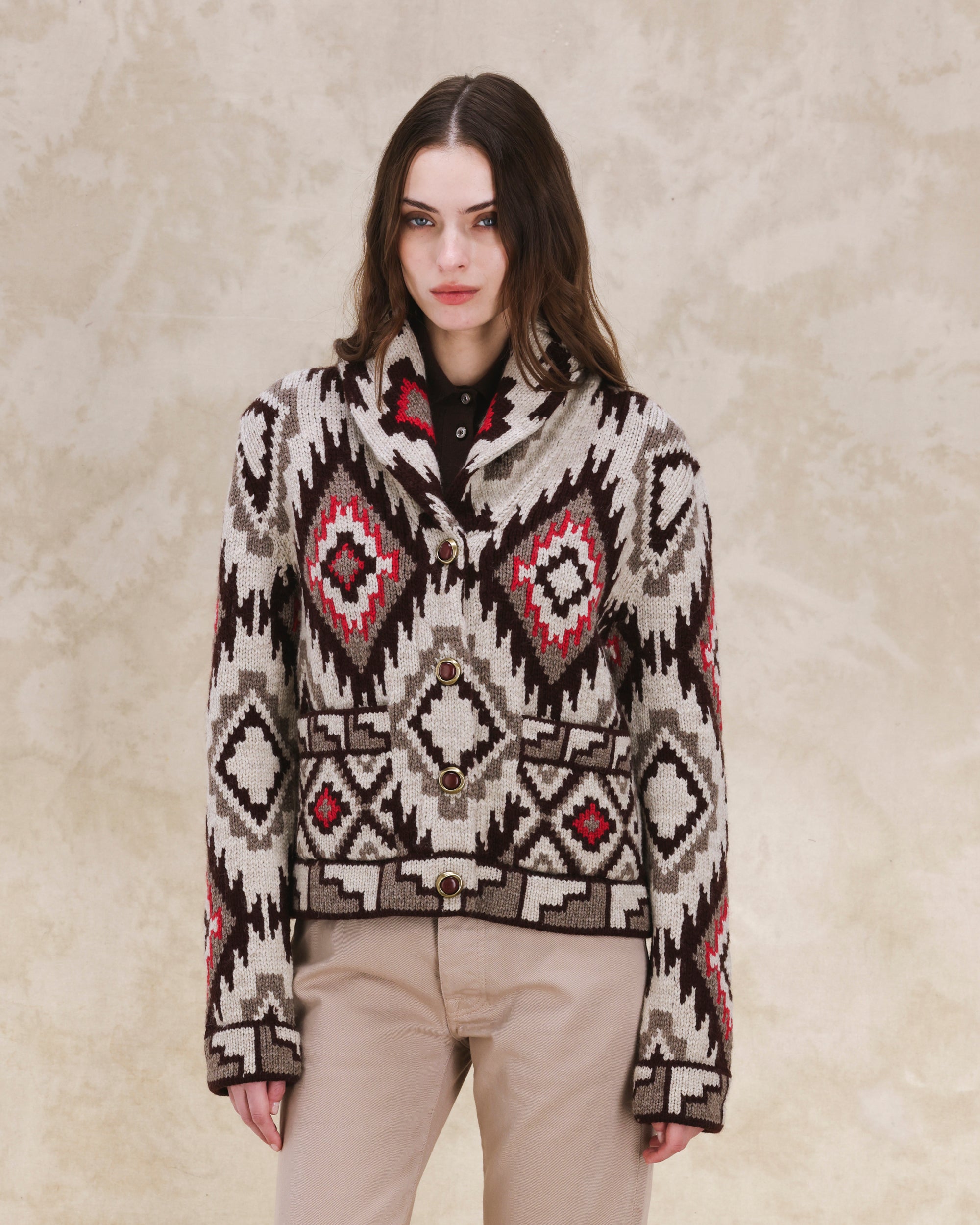 Lydie Cardigan Wool Motivo Navajo