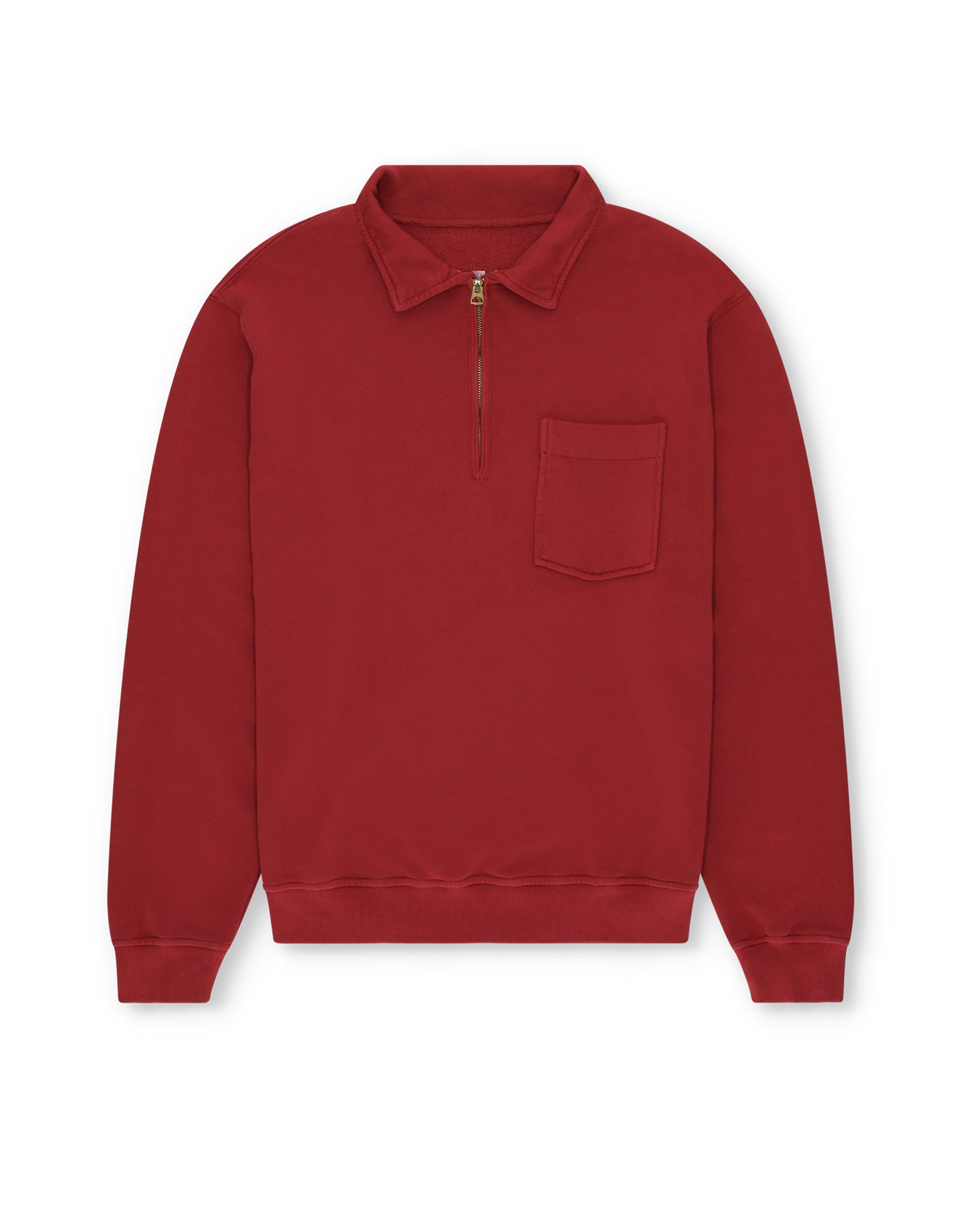 Yale Brushed Jersey Quarter Zip Collared Sweatshirt