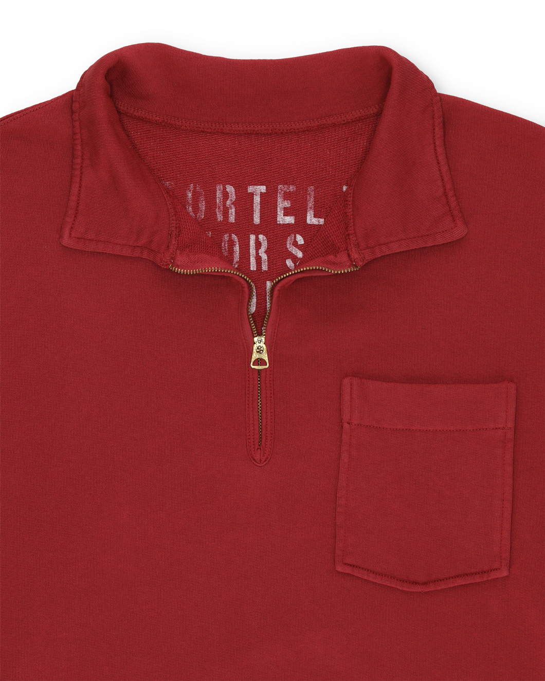 Yale Brushed Jersey Quarter Zip Collared Sweatshirt
