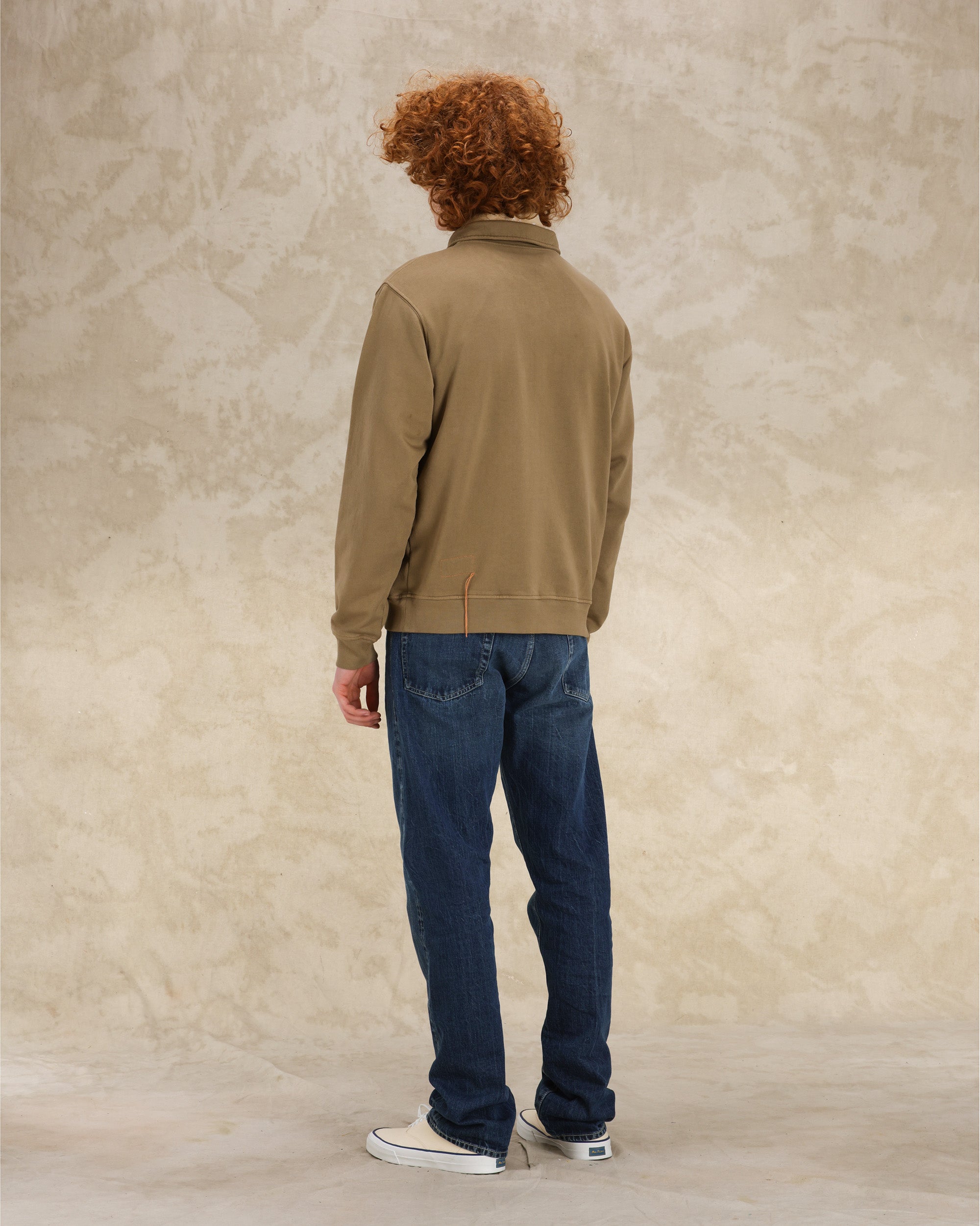 Yale Brushed Jersey Quarter Zip Collared Sweatshirt