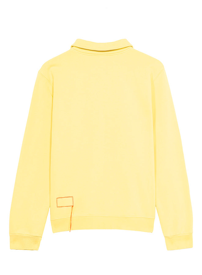Yale Fleece Jersey Quarter Zip Collared Sweatshirt