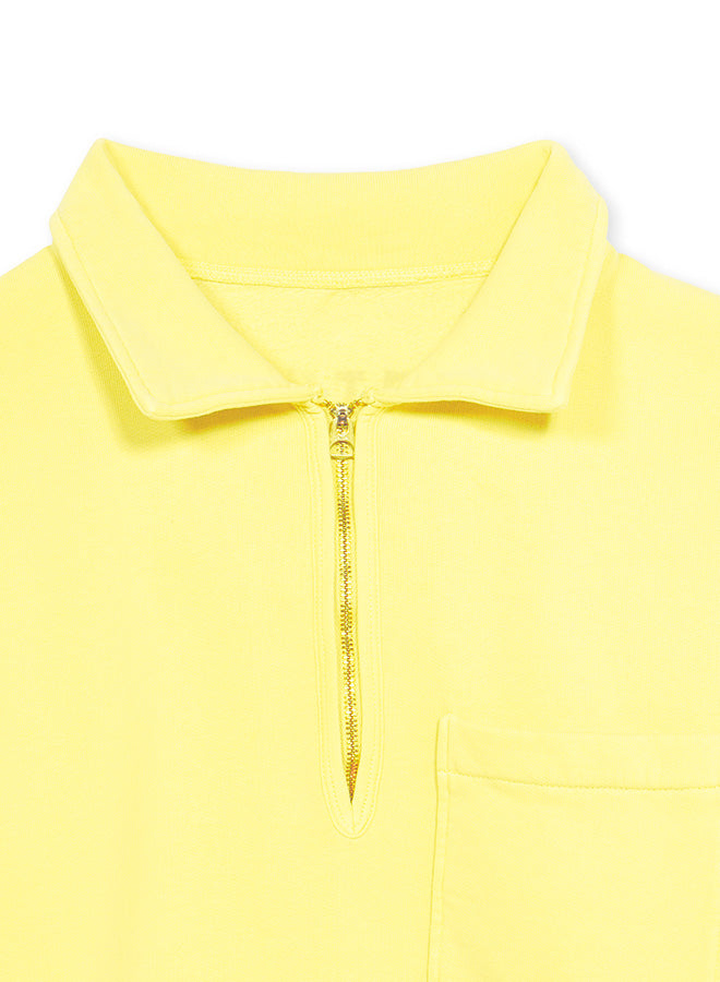 Yale Fleece Jersey Quarter Zip Collared Sweatshirt