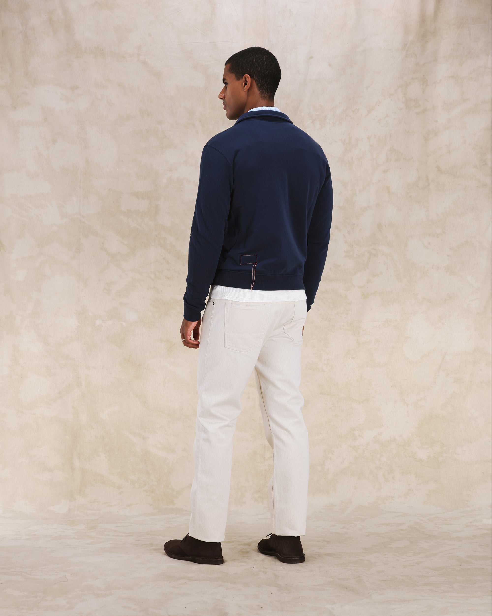 Yale Felpa In Cotone Felpato Con Colletto E Zip