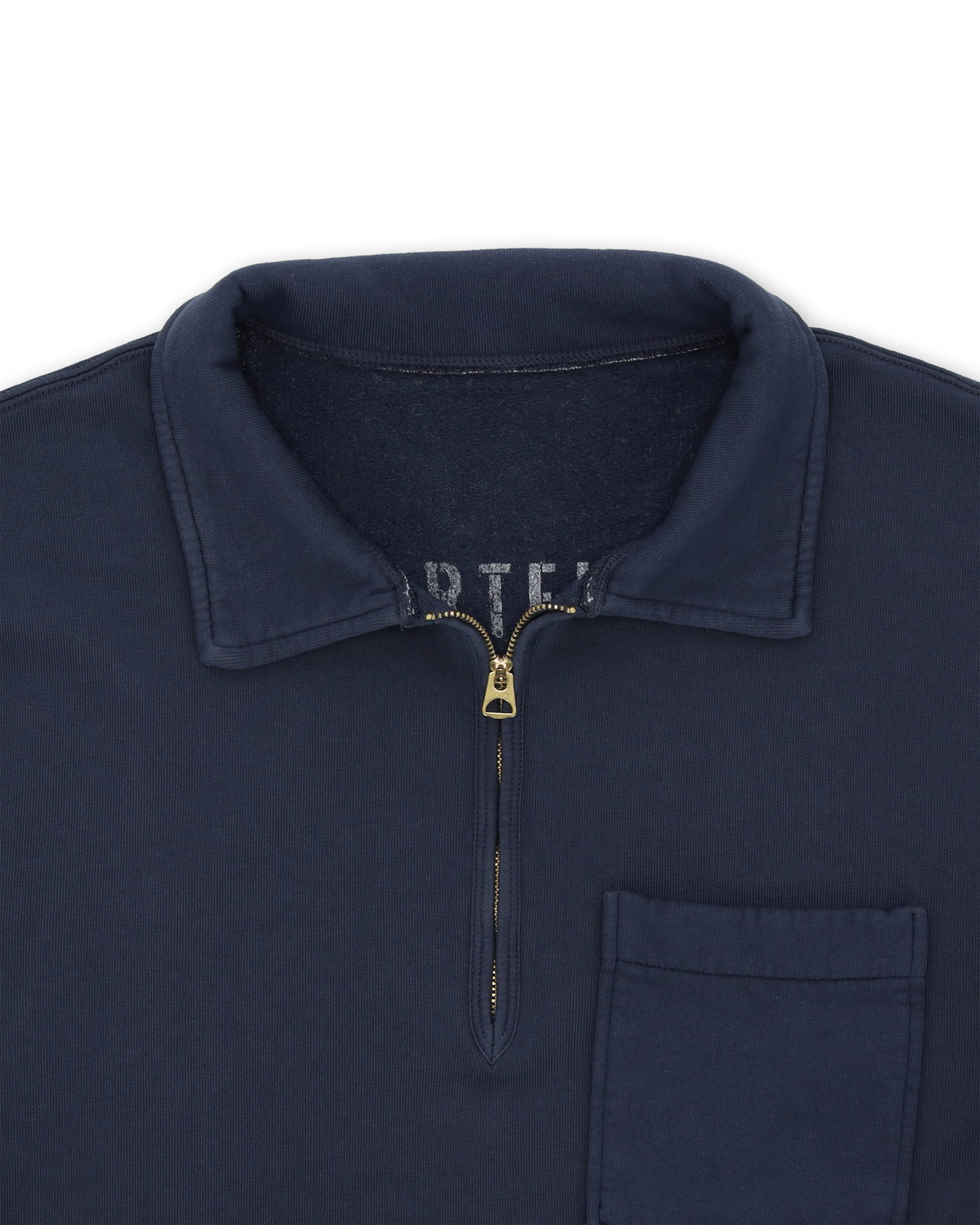 Yale Felpa In Cotone Felpato Con Colletto E Zip