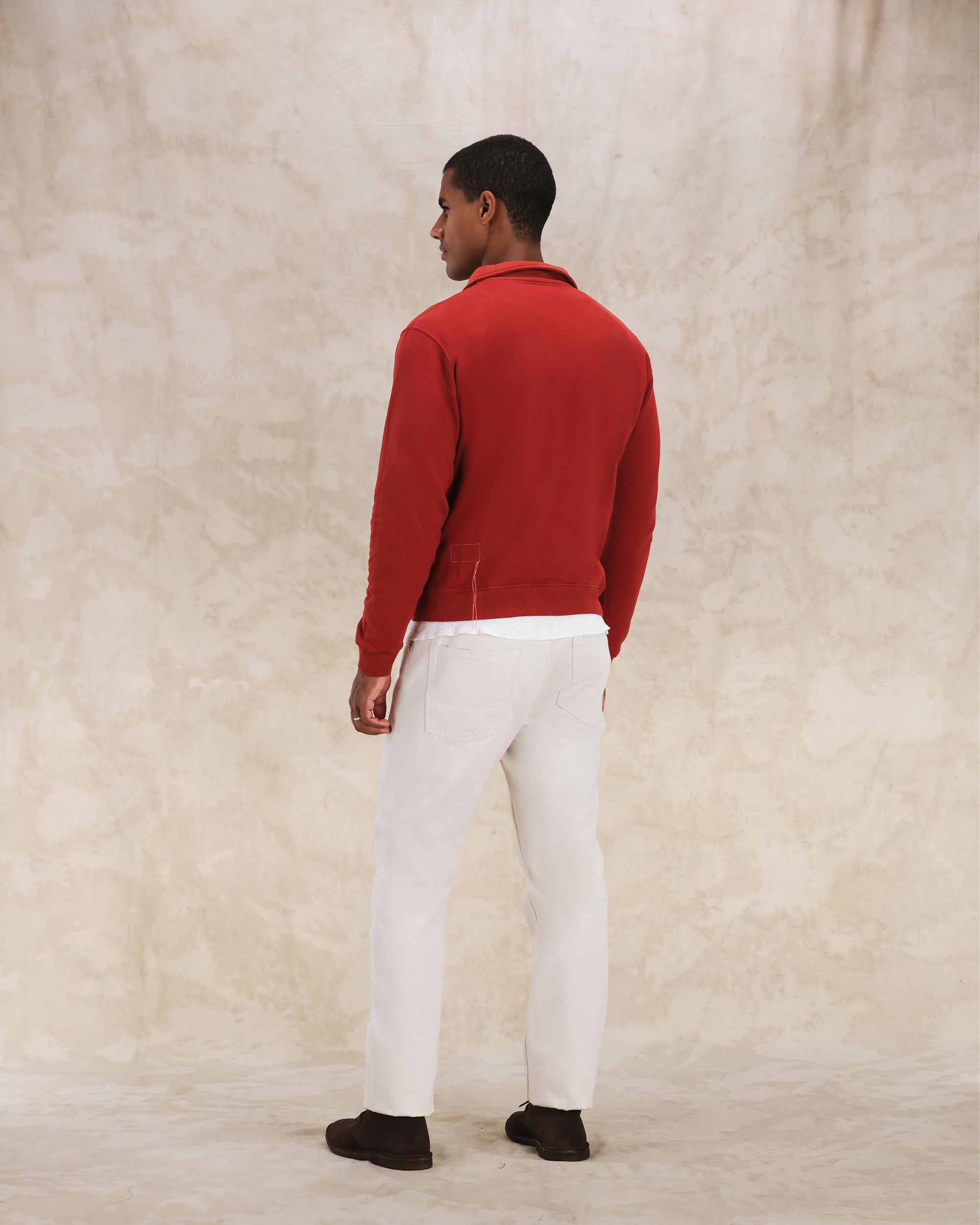 Yale Fleece Jersey Quarter Zip Collared Sweatshirt
