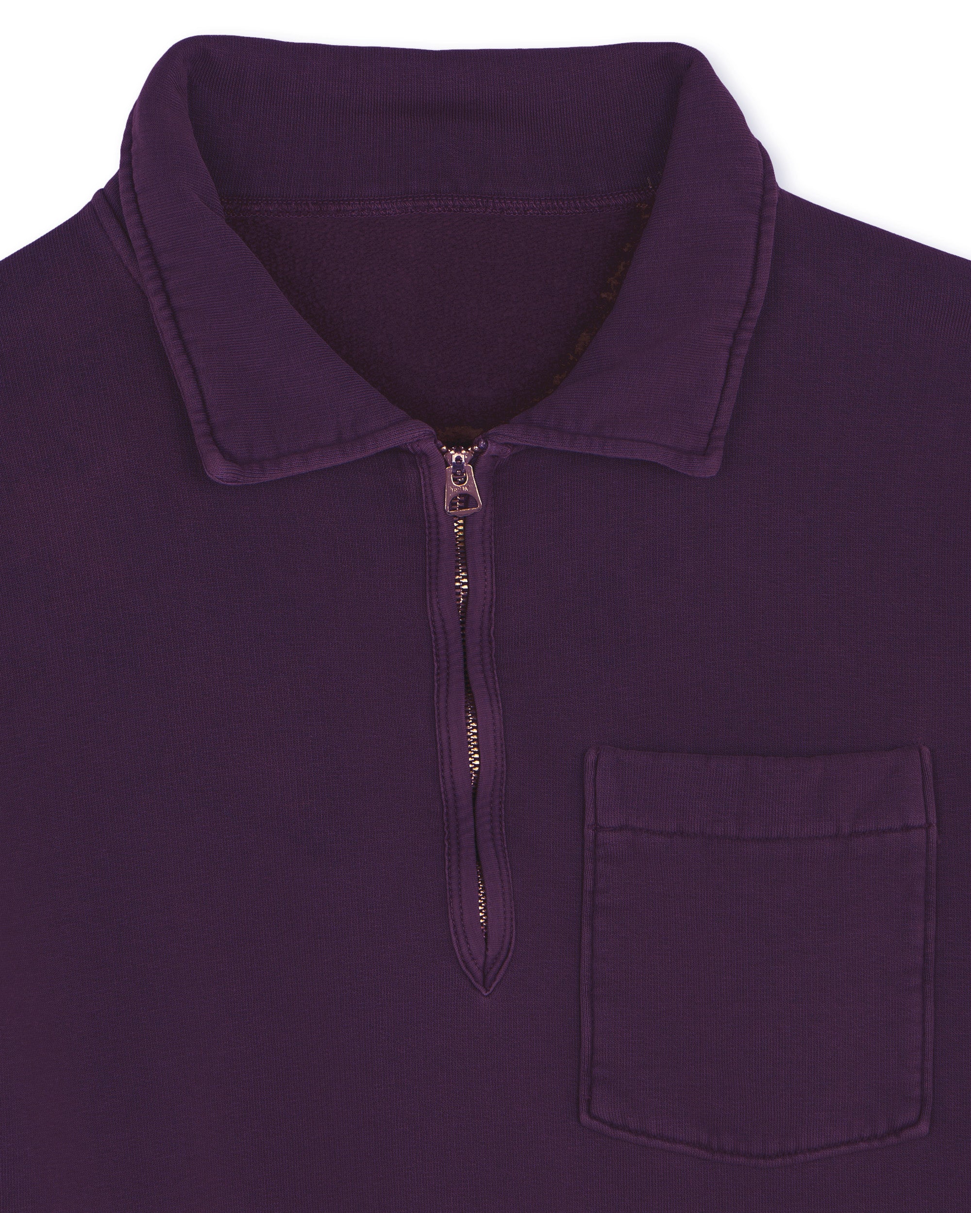 Yale Fleece Jersey Quarter Zip Collared Sweatshirt