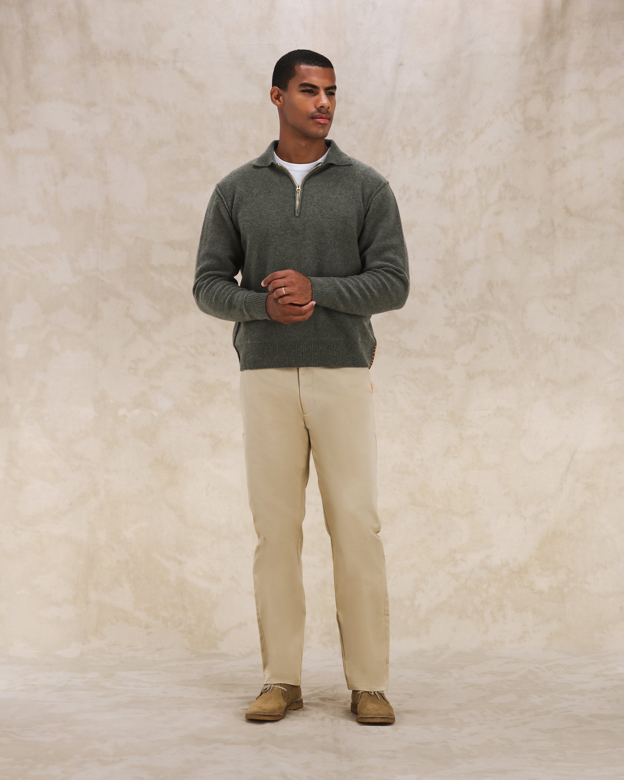 Yale Knit Wool Colletto E Zip