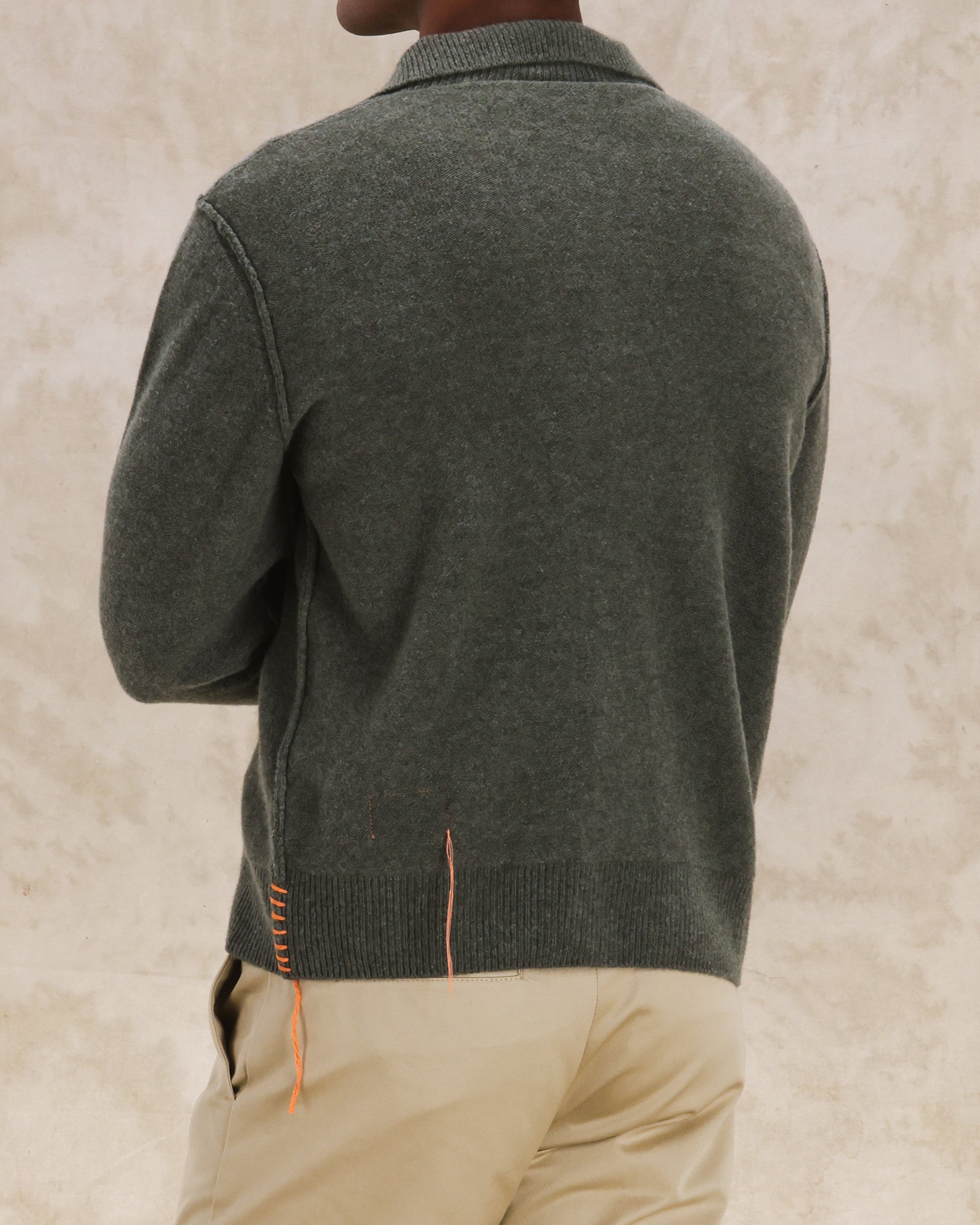 Yale Knit Wool Colletto E Zip