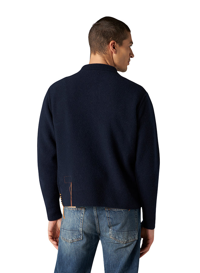 Yale Wool Sweater With Collar And Zip
