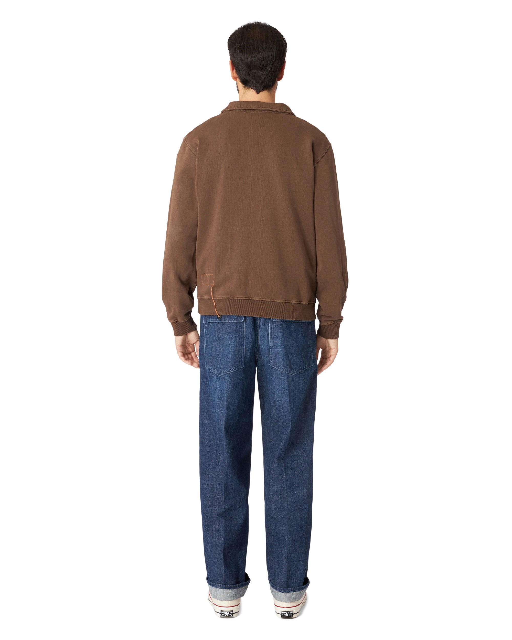 Yale Fleece Jersey Quarter Zip Collared Sweatshirt