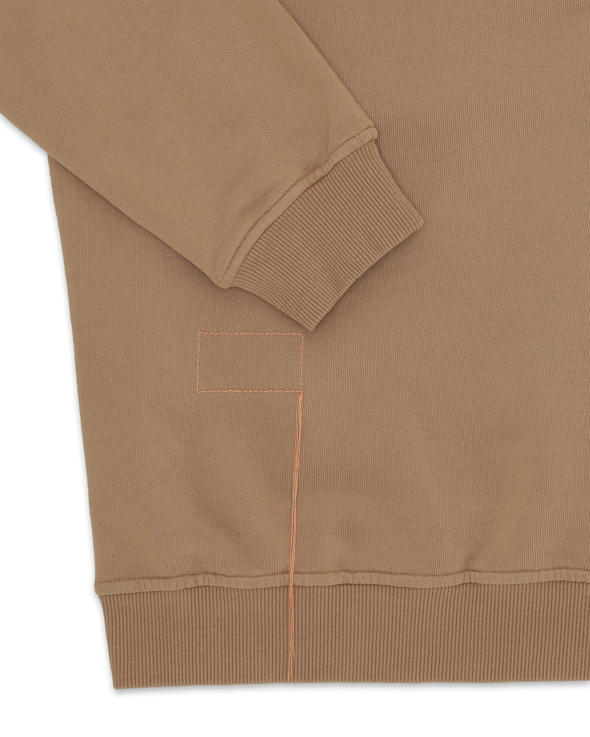 Yalep Brushed Jersey Quarter Zip Collared Sweatshirt