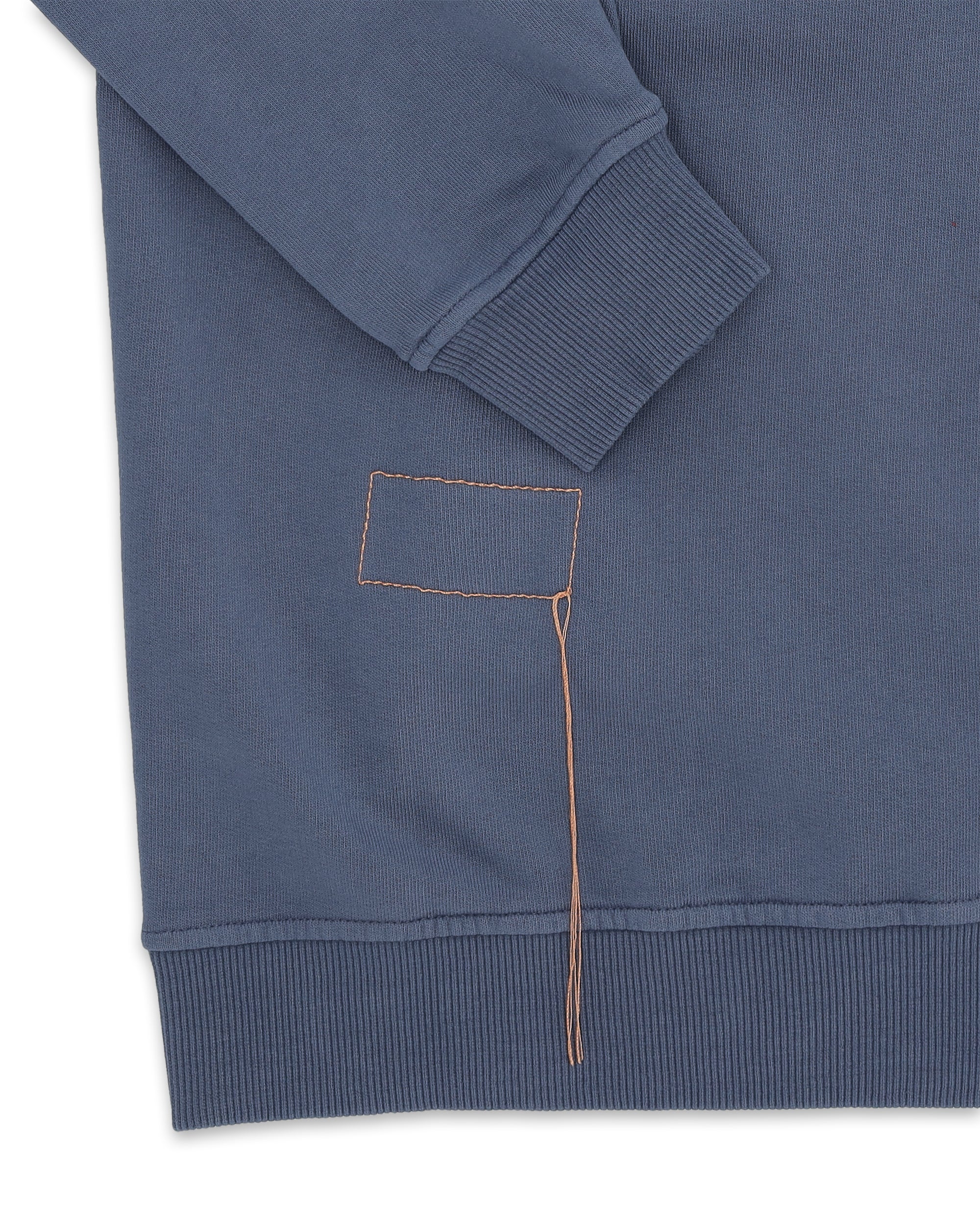 Yalepcoach Brushed Jersey Quarter Zip Collared Printed Sweatshirt