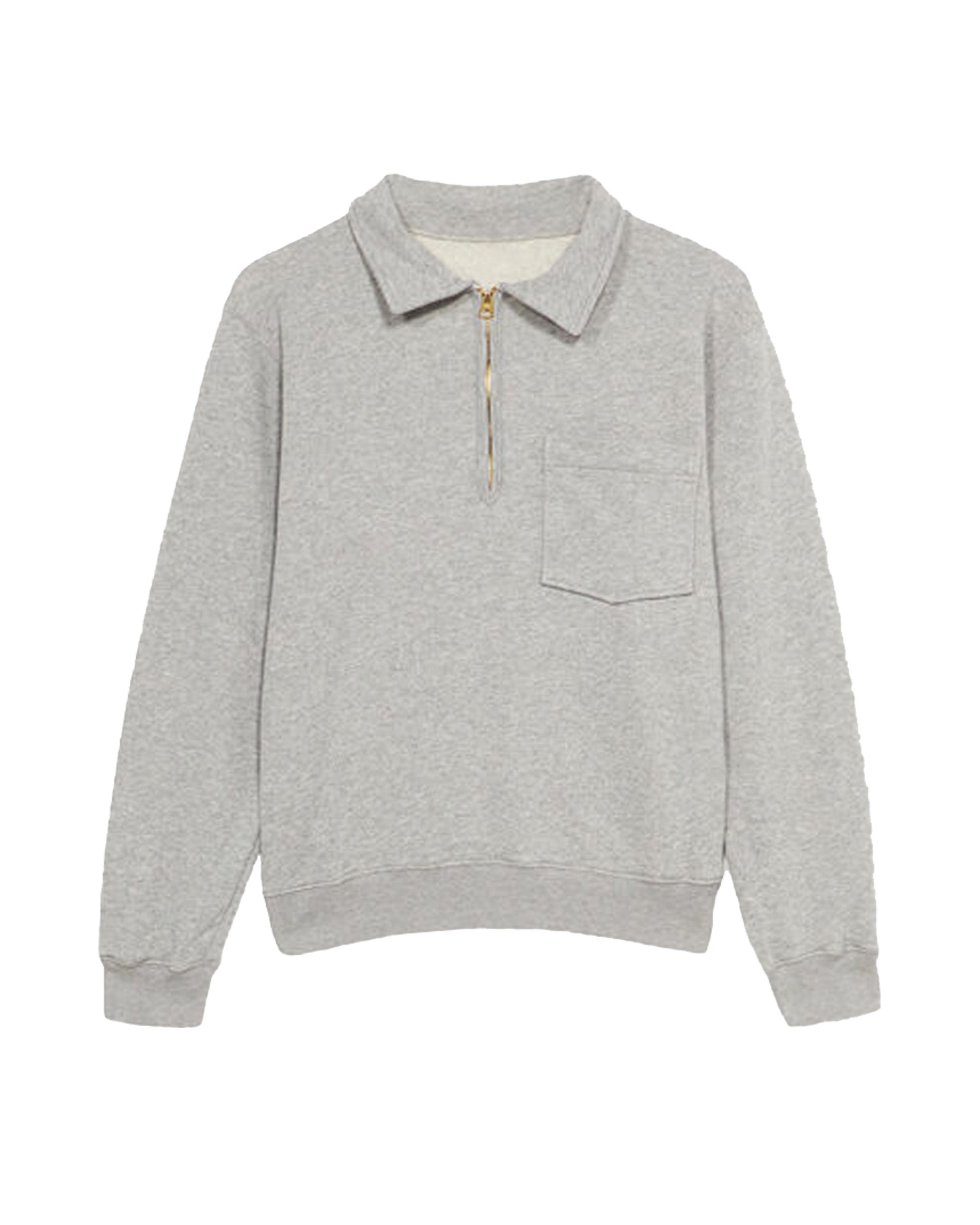 Yale Fleece Jersey Quarter Zip Collared Sweatshirt