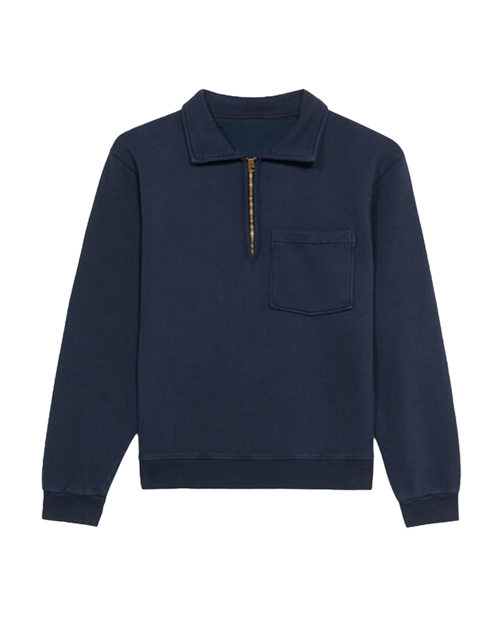 Yale Fleece Jersey Quarter Zip Collared Sweatshirt