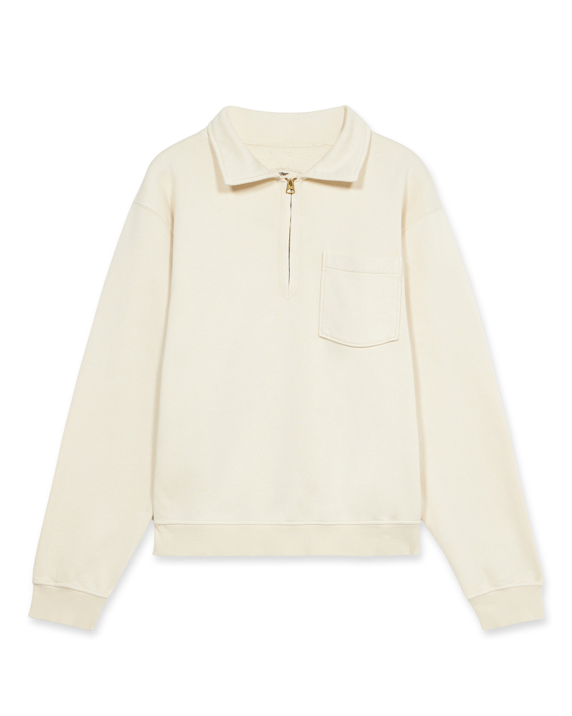 Yale Fleece Jersey Quarter Zip Collared Sweatshirt