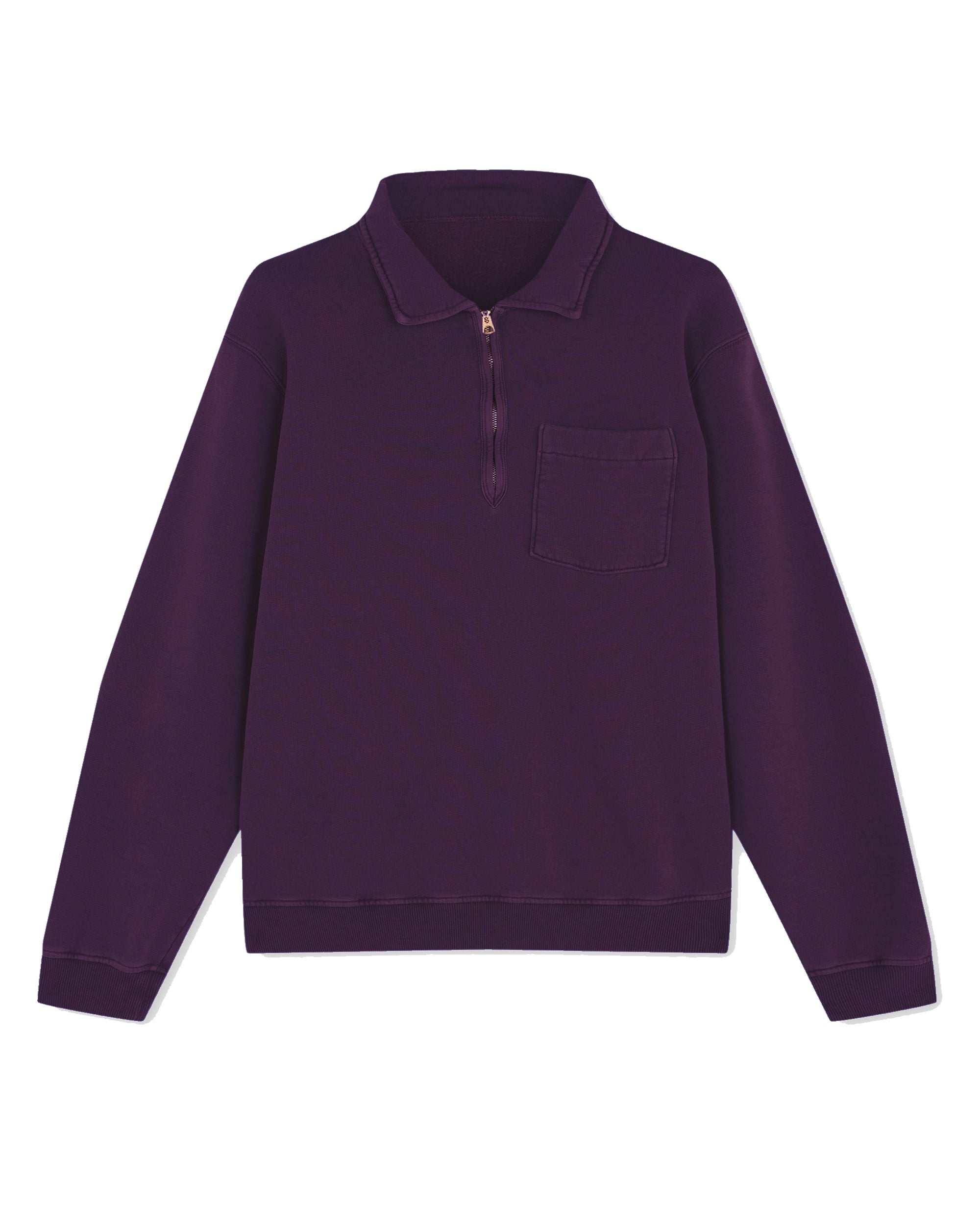 Yale Fleece Jersey Quarter Zip Collared Sweatshirt