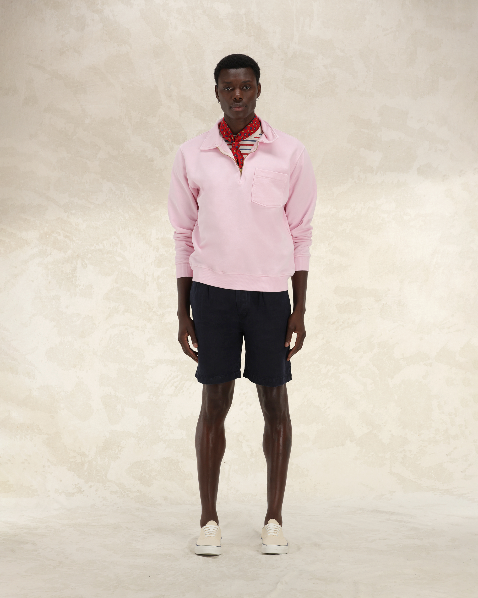 Yale Felpa In Jersey Garzato Con Colletto E Zip