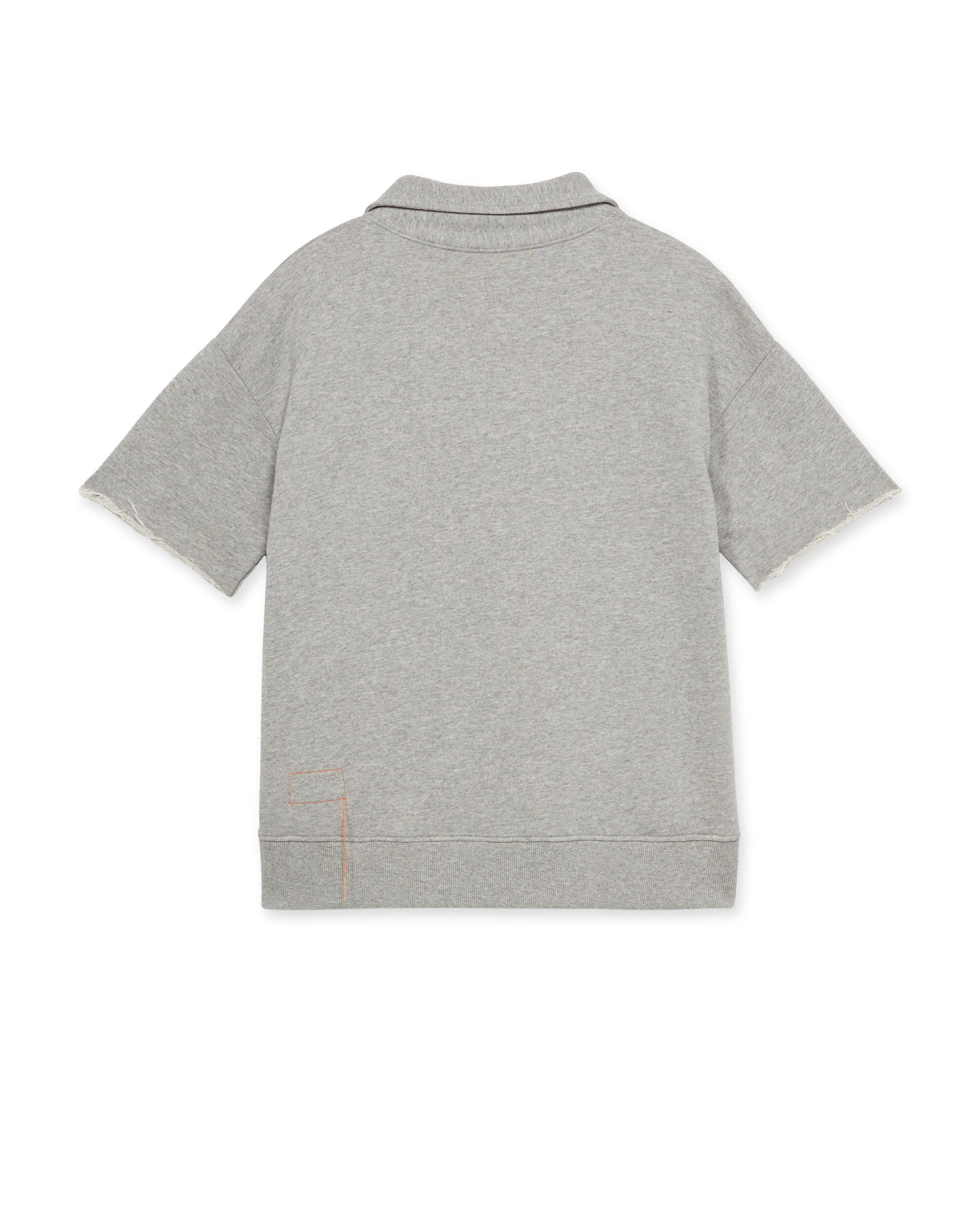 York Brushed Jersey Quarter Zip Collared Short Sleeve Sweatshirt