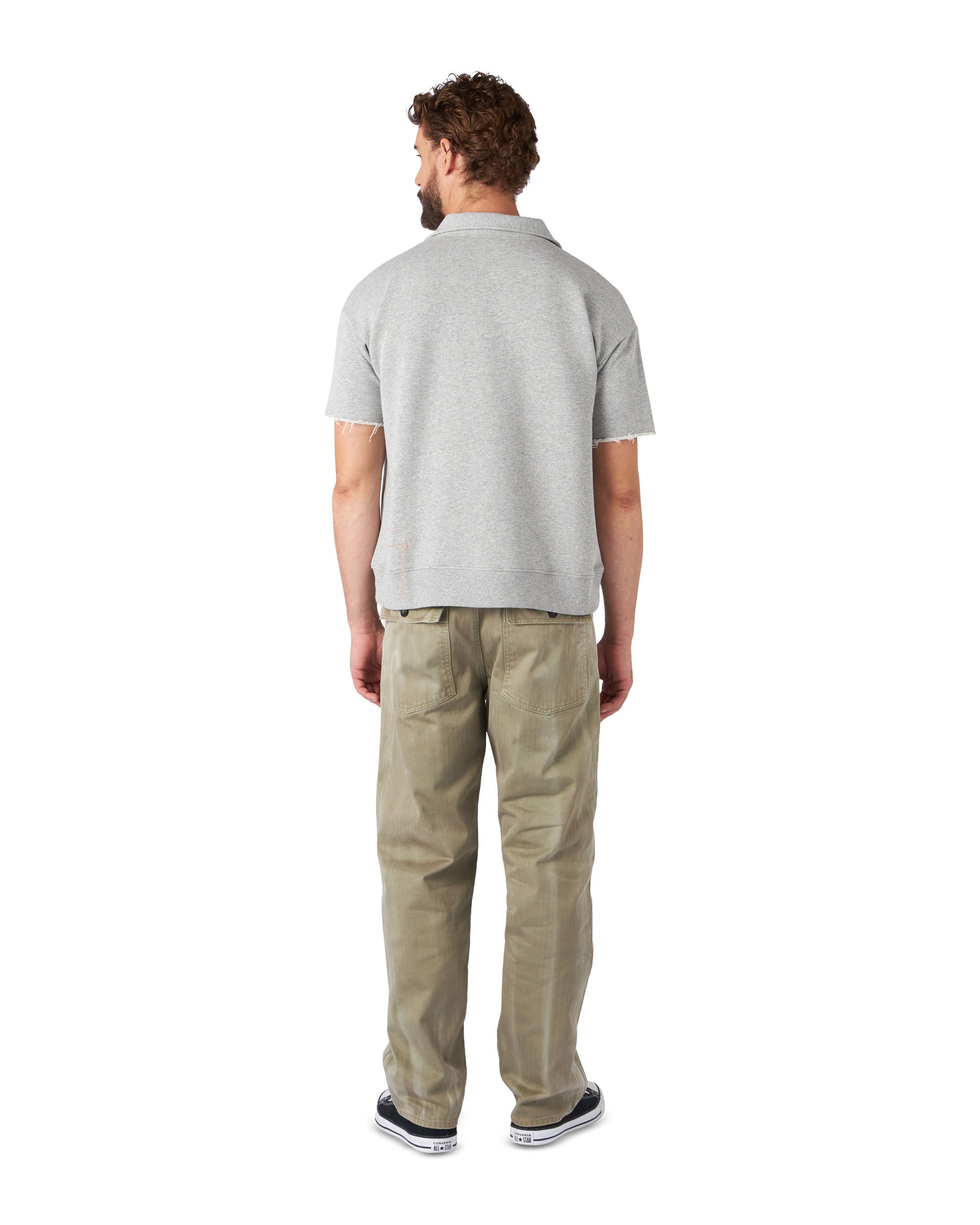 York Brushed Jersey Quarter Zip Collared Short Sleeve Sweatshirt