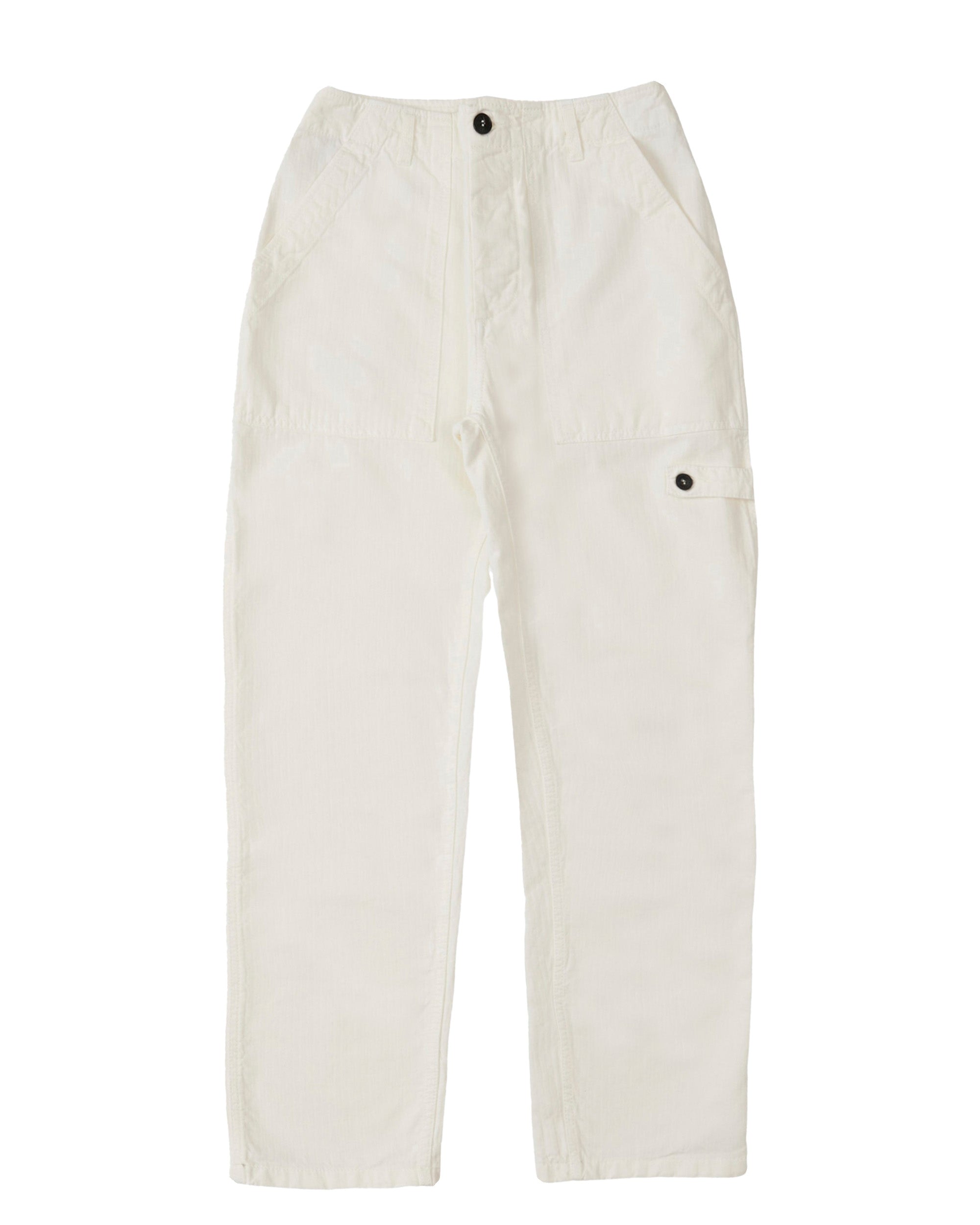 Jerryt Trousers Fatigue Herringbone Cotton