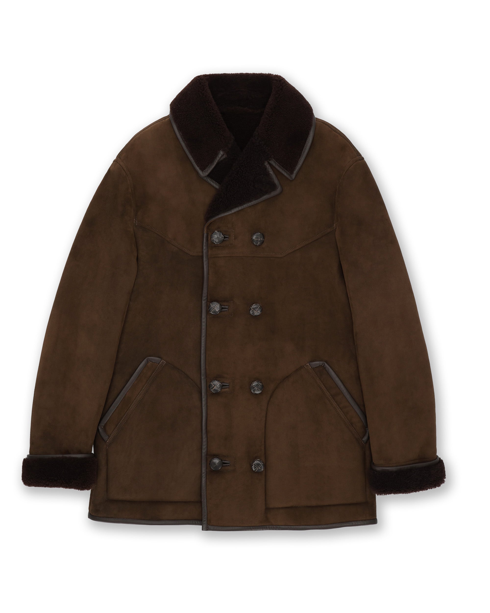 Lemans Coat Double-breasted Shearling