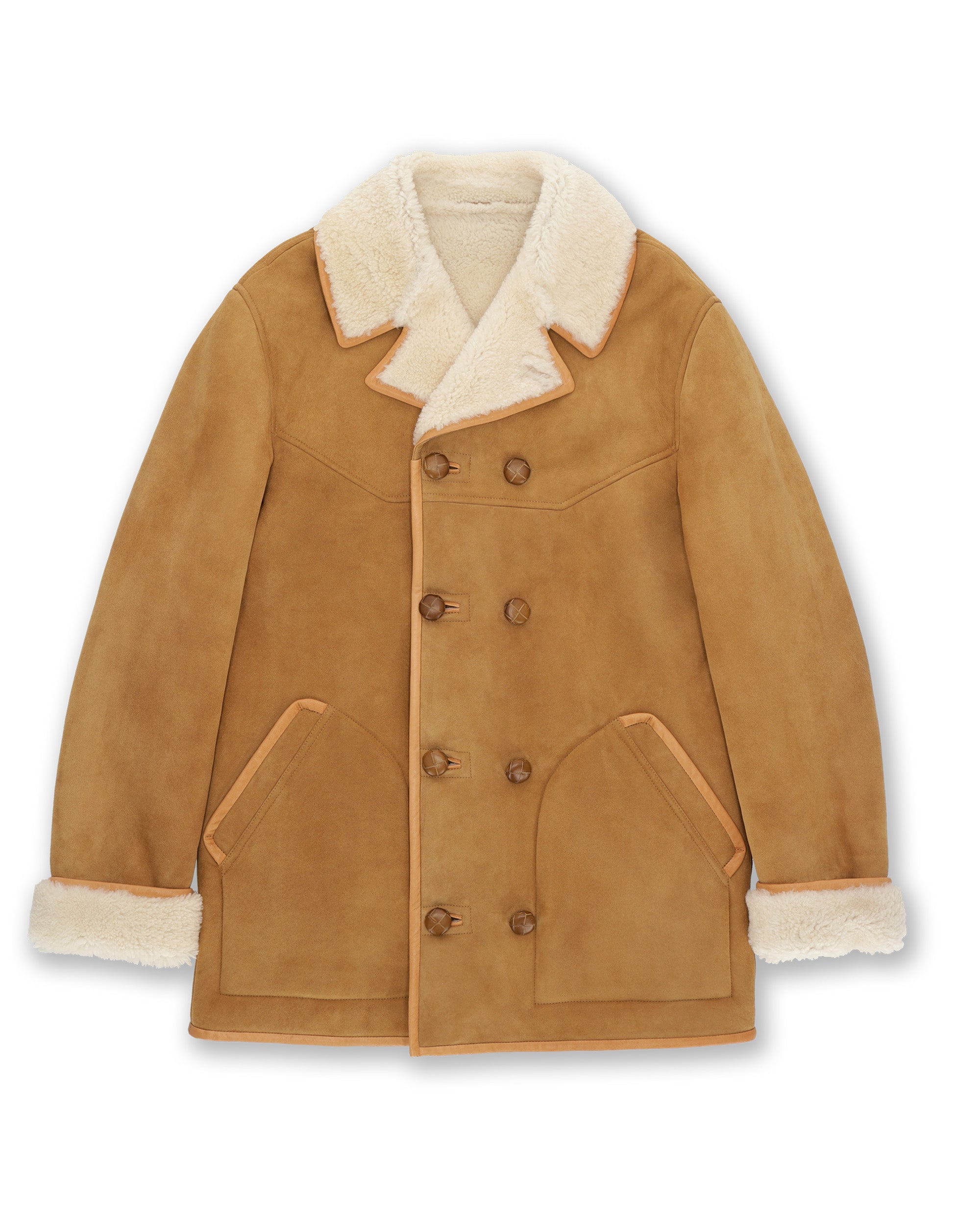 Lemans Coat Double-breasted Shearling