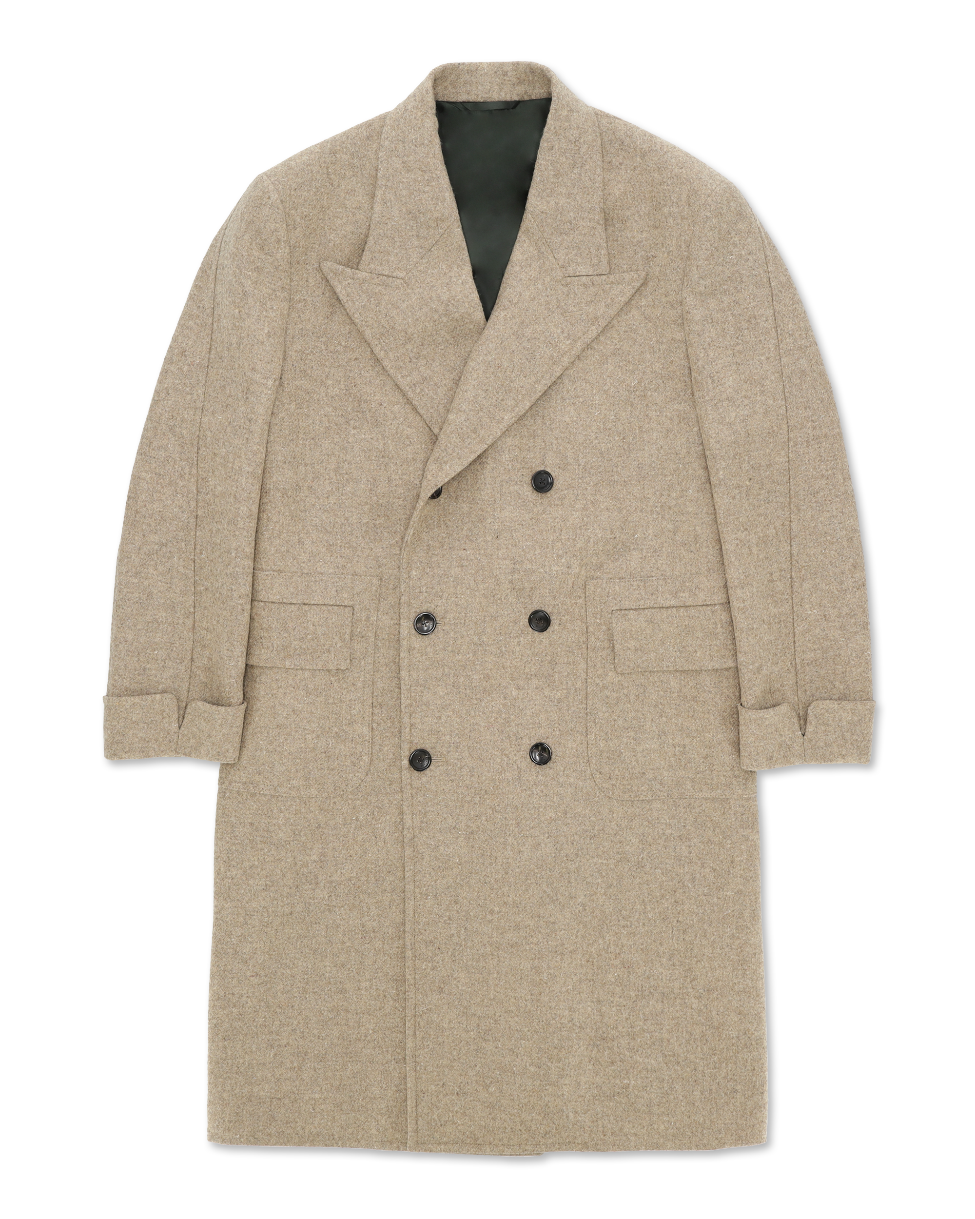 Bogart Double-breasted Herringbone Wool Coat