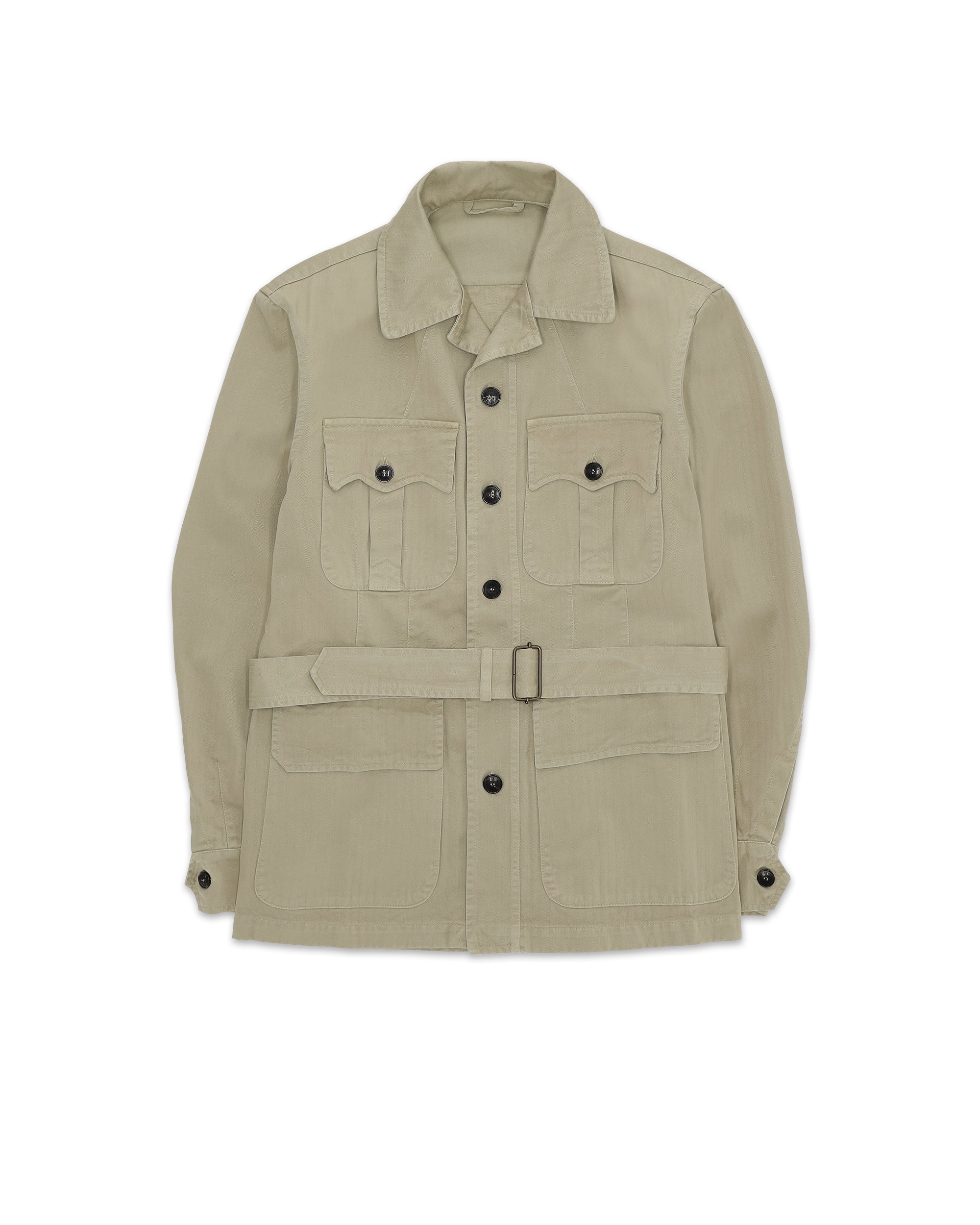 Clint Herringbone Cotton Saharian Jacket