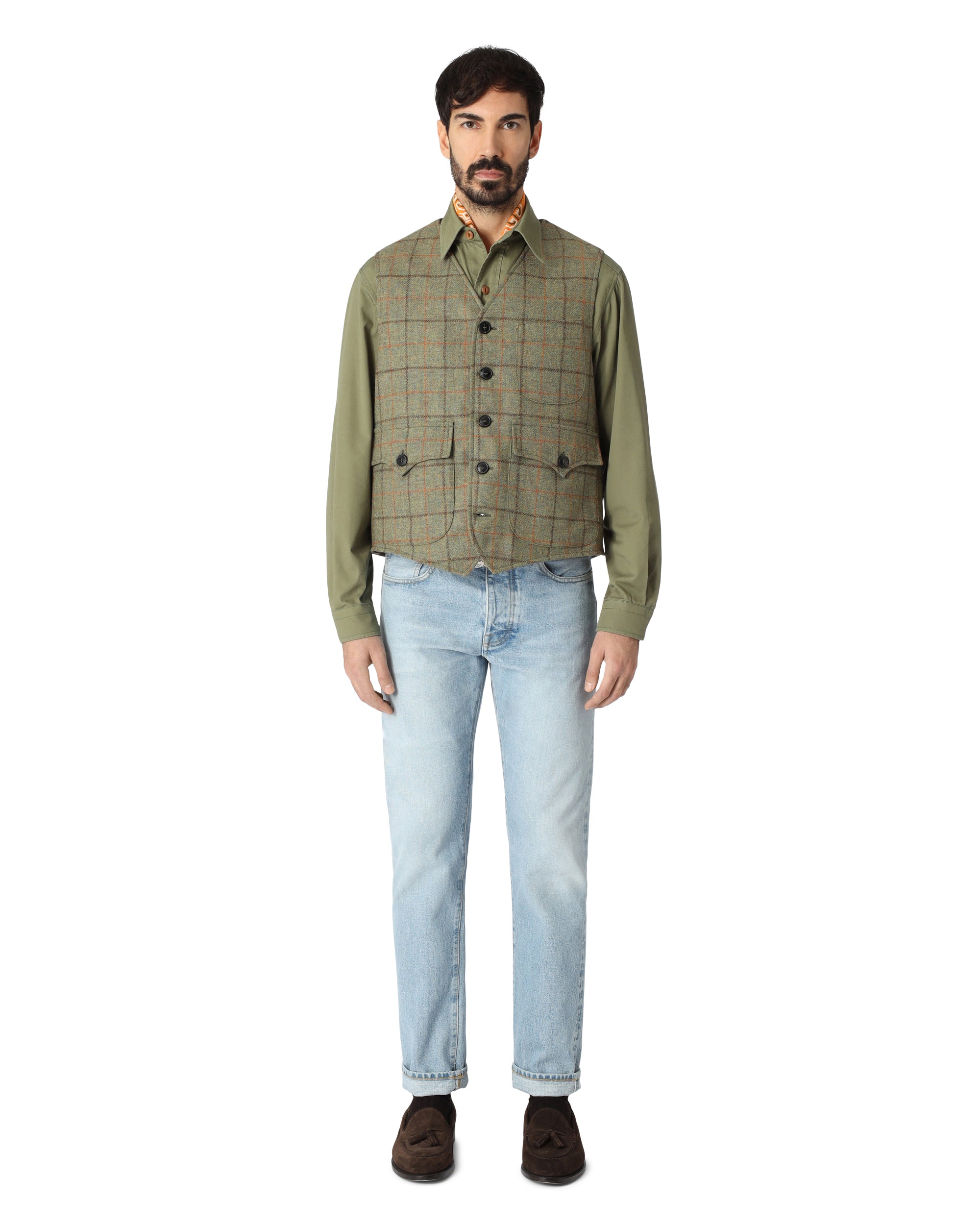 Dean Gilet Sartoriale In Lana A Quadri