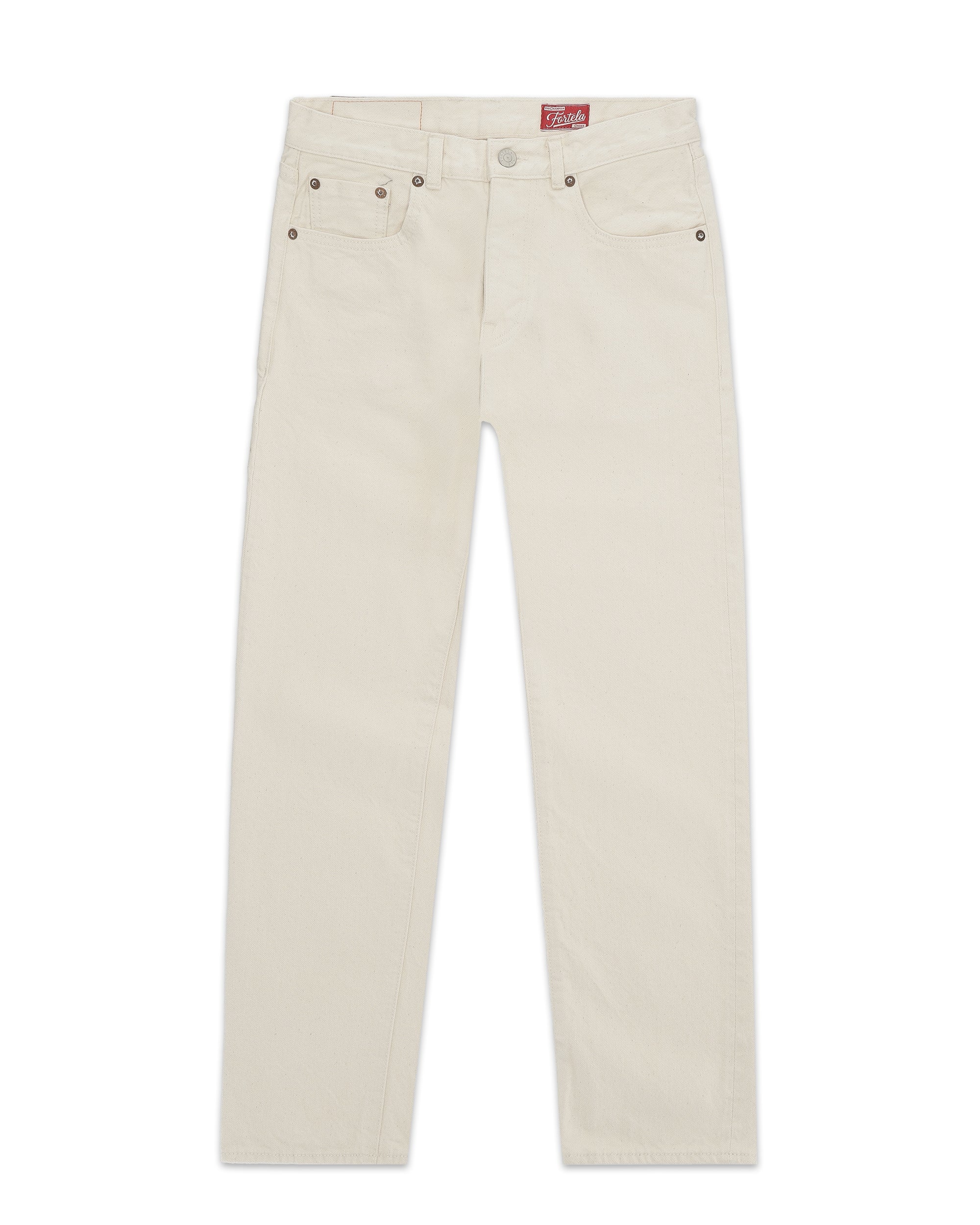 Johnjap Denim Selvedge 5-pocket Regular Fit Ecru'
